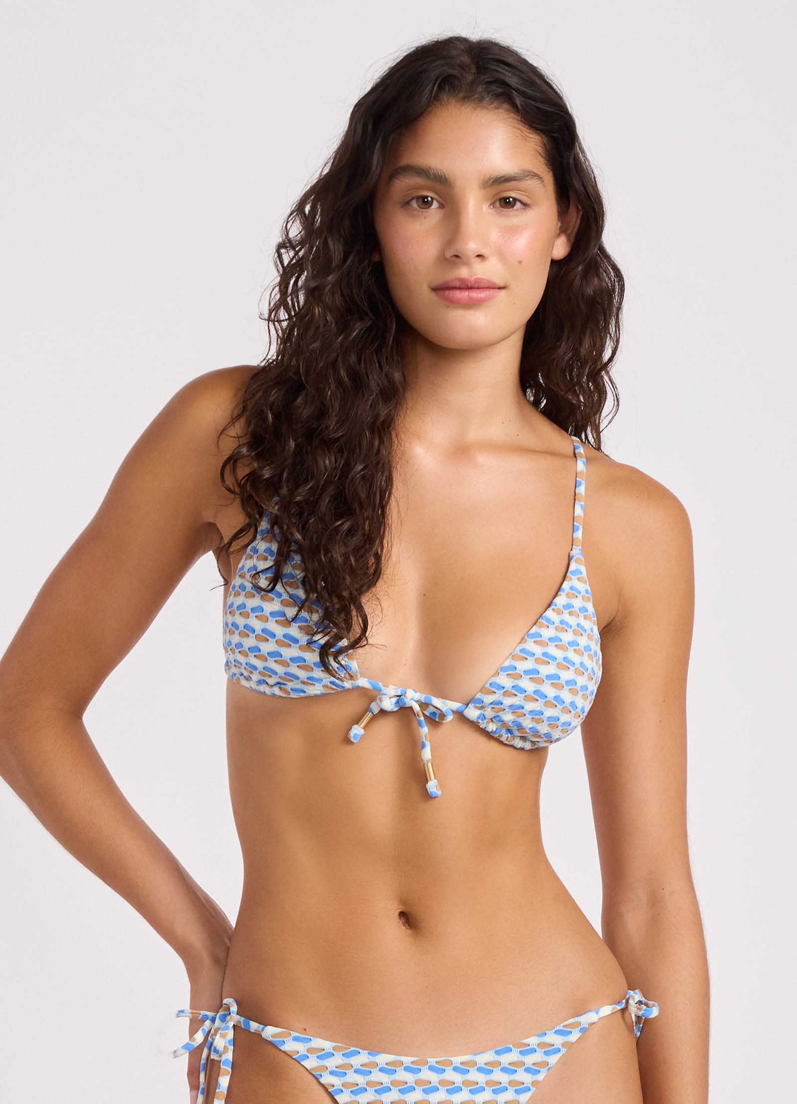 Mala Triangle Bikini Top - Powder Blue view 2
