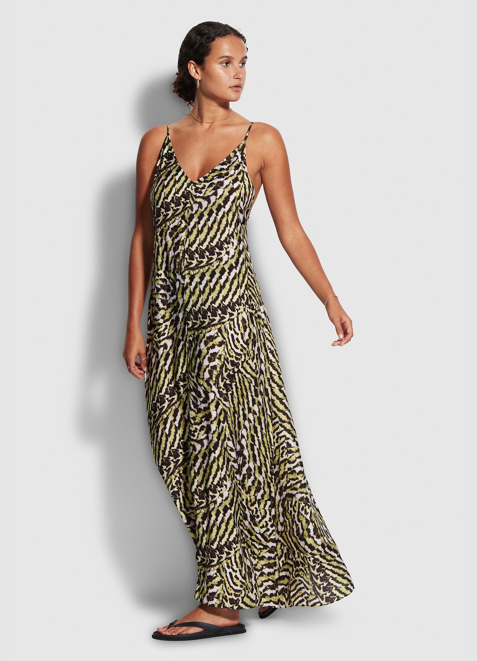 Mandalay Slip Dress  - Olive Oil - Olive Oil view 2