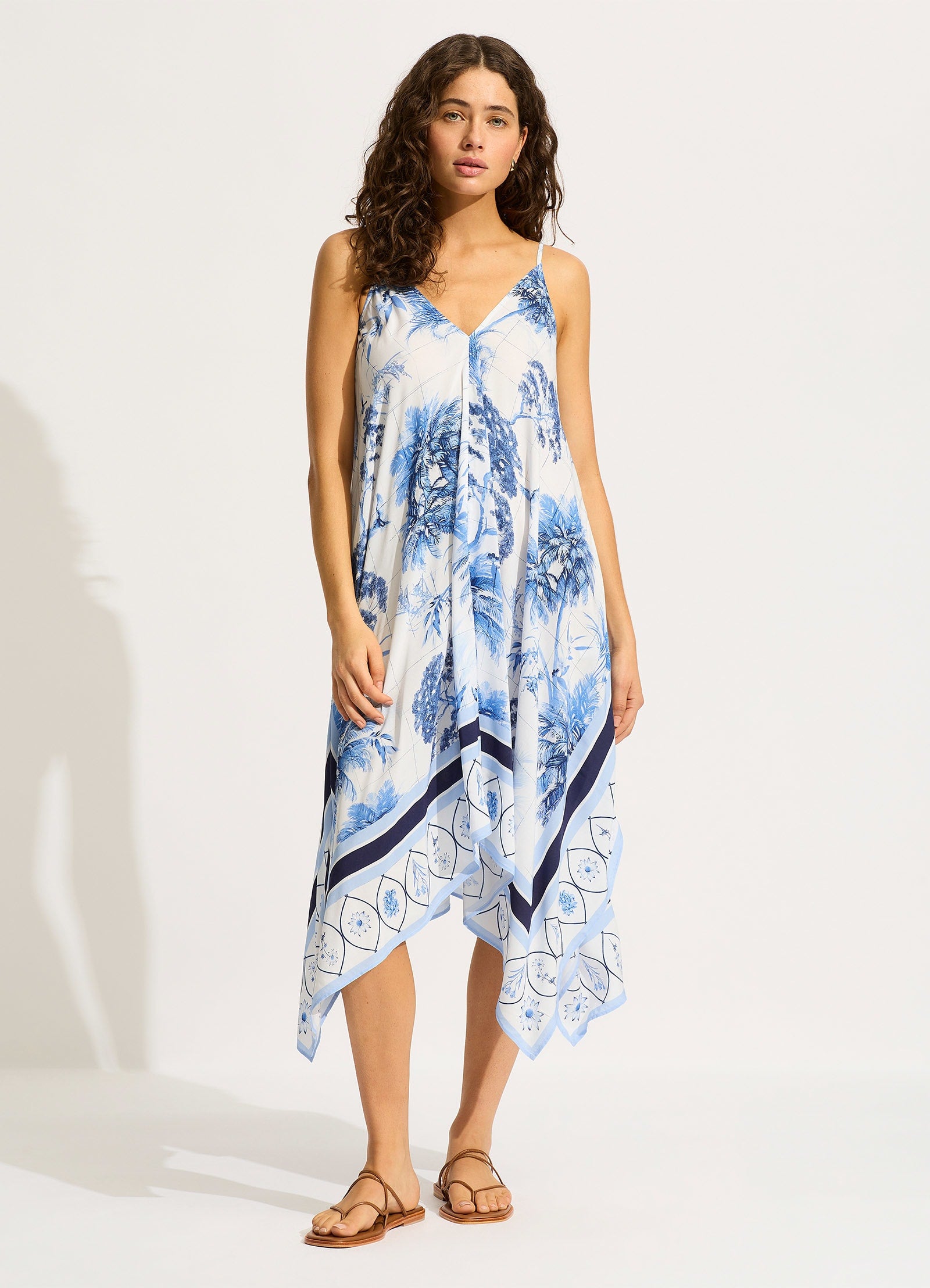 Marbella Scarf Dress - White - White