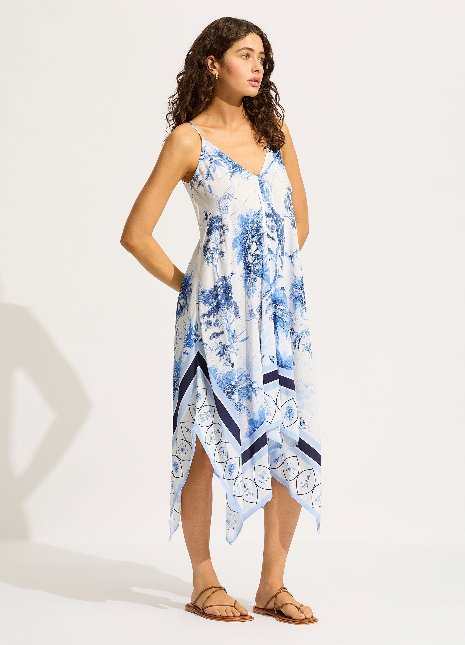 Marbella Scarf Dress - White - White view 2