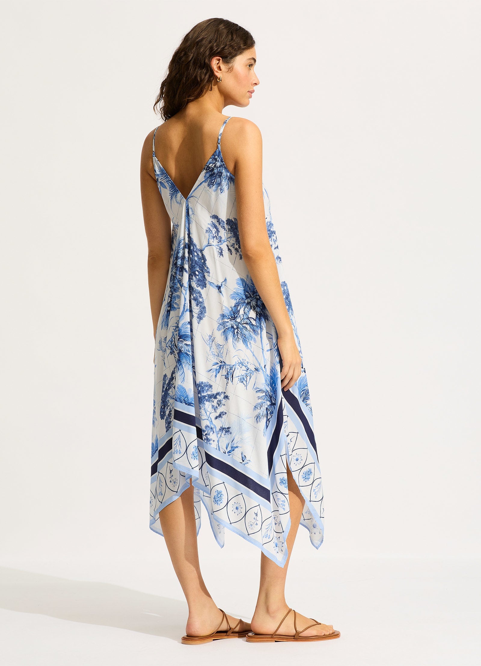 Marbella Scarf Dress - White - White view 3