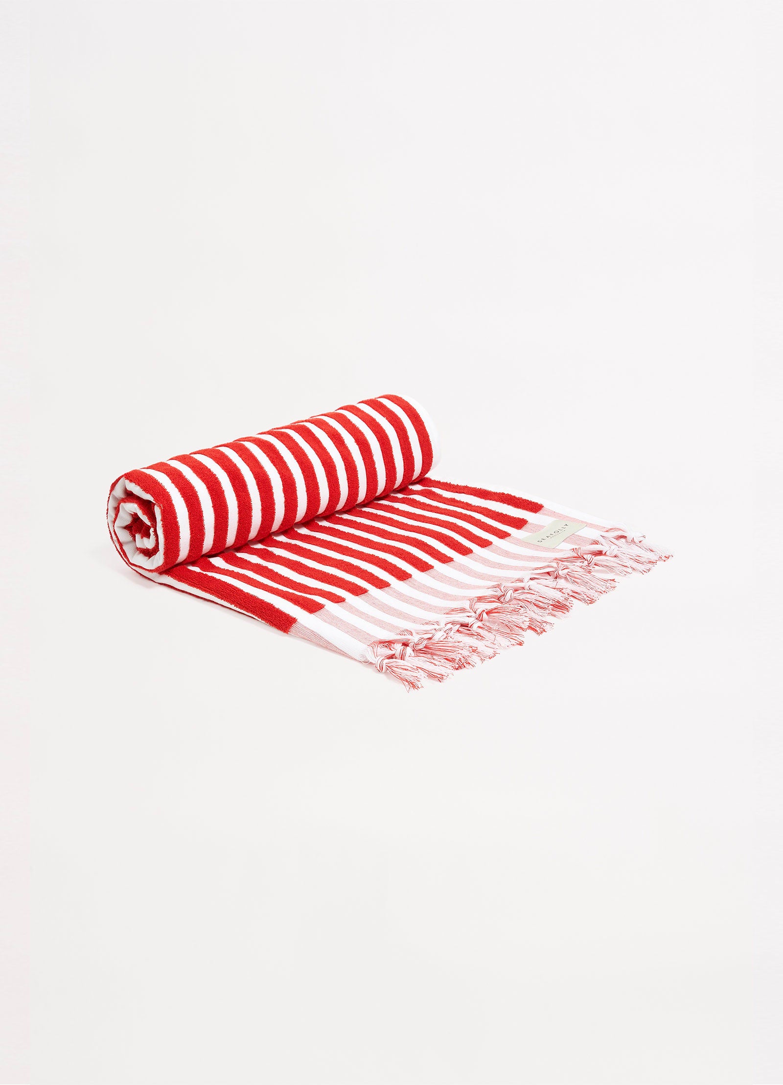 Marina Stripe Towel - Chilli - Chilli view 3