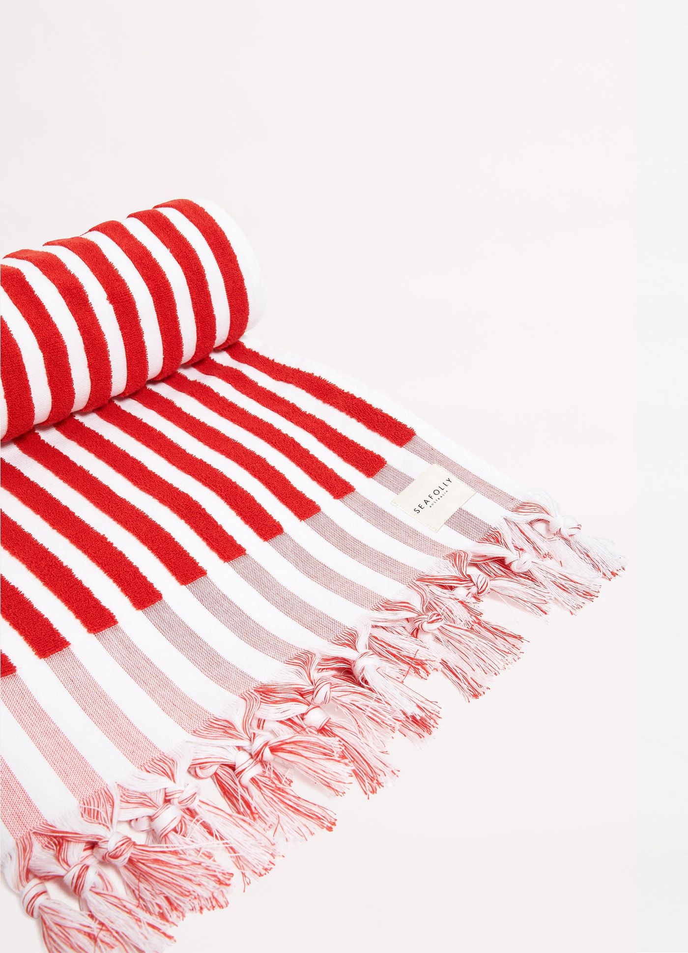 Marina Stripe Towel - Chilli - Chilli view 4