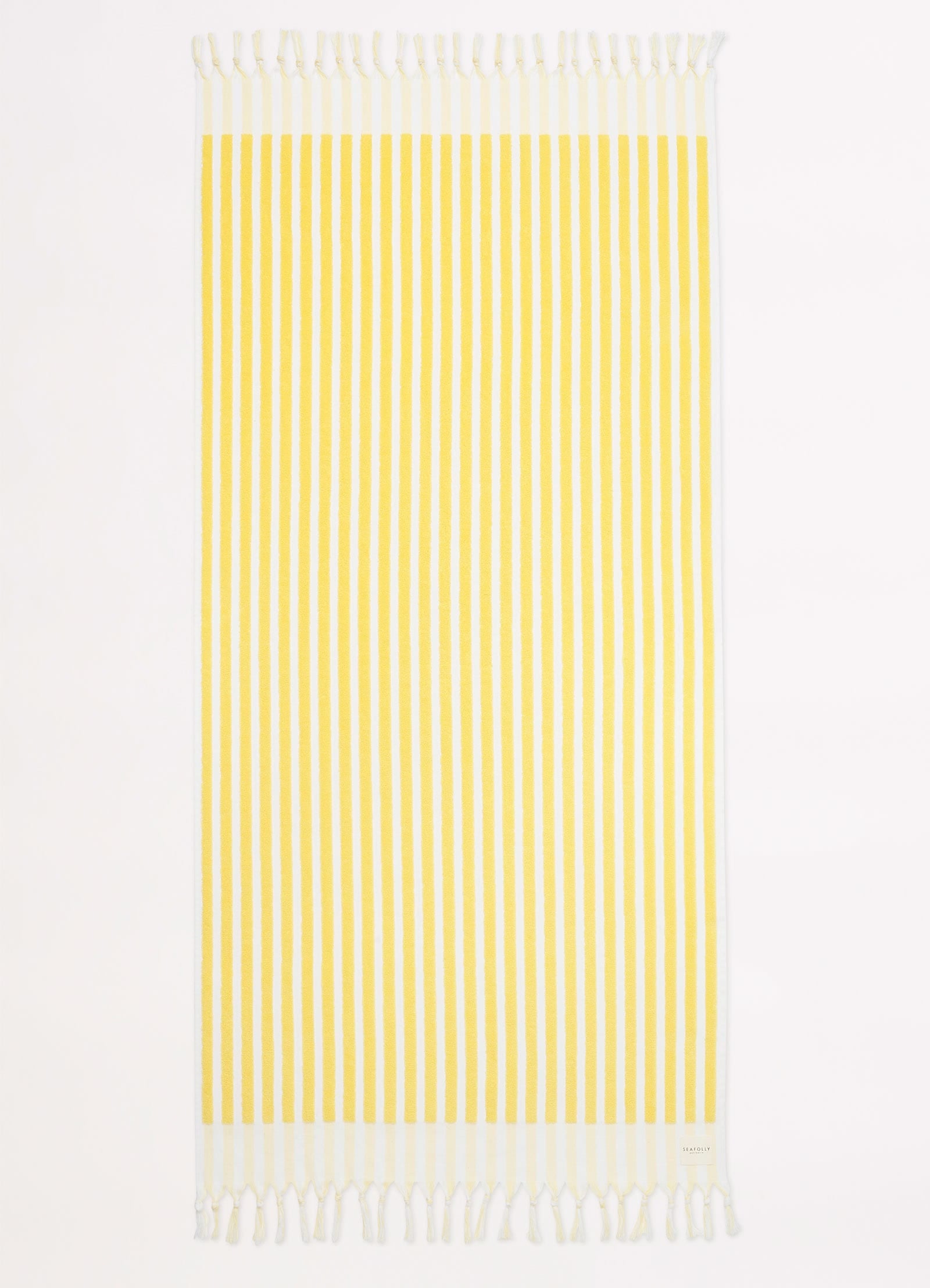 Marina Stripe Towel - Lemon - Lemon view 2