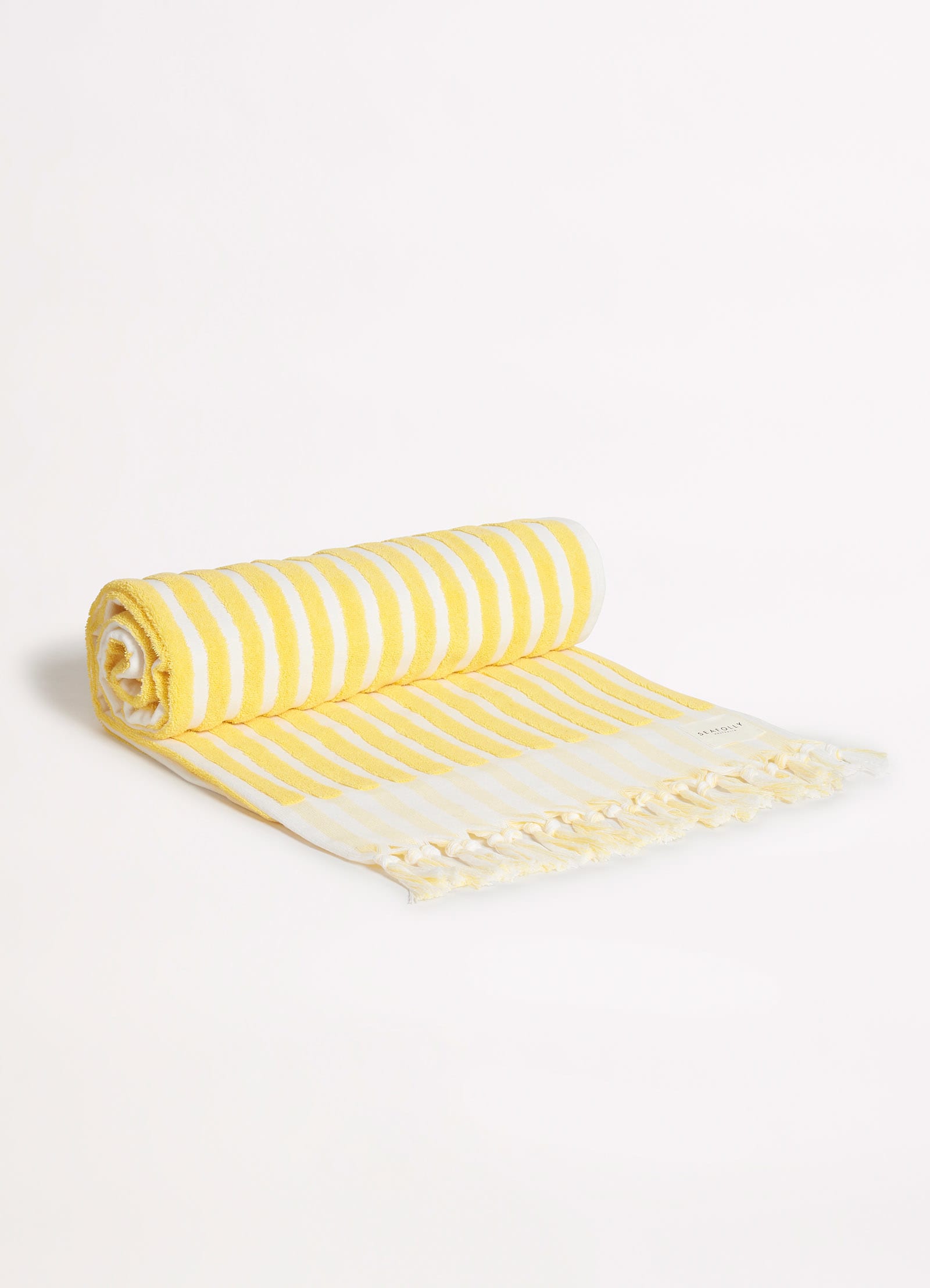 Marina Stripe Towel - Lemon - Lemon view 3