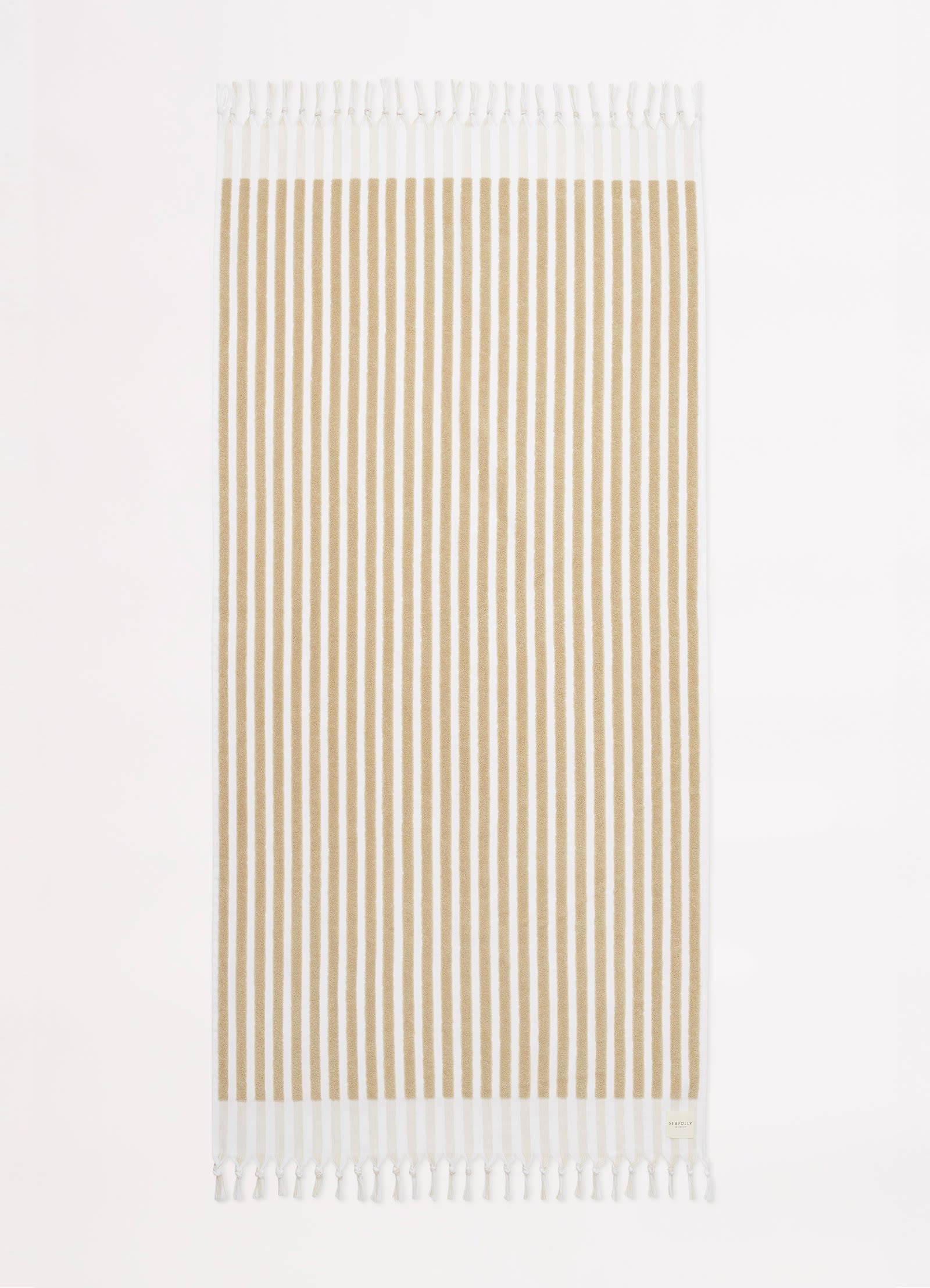 Marina Stripe Towel - Natural - Natural view 2