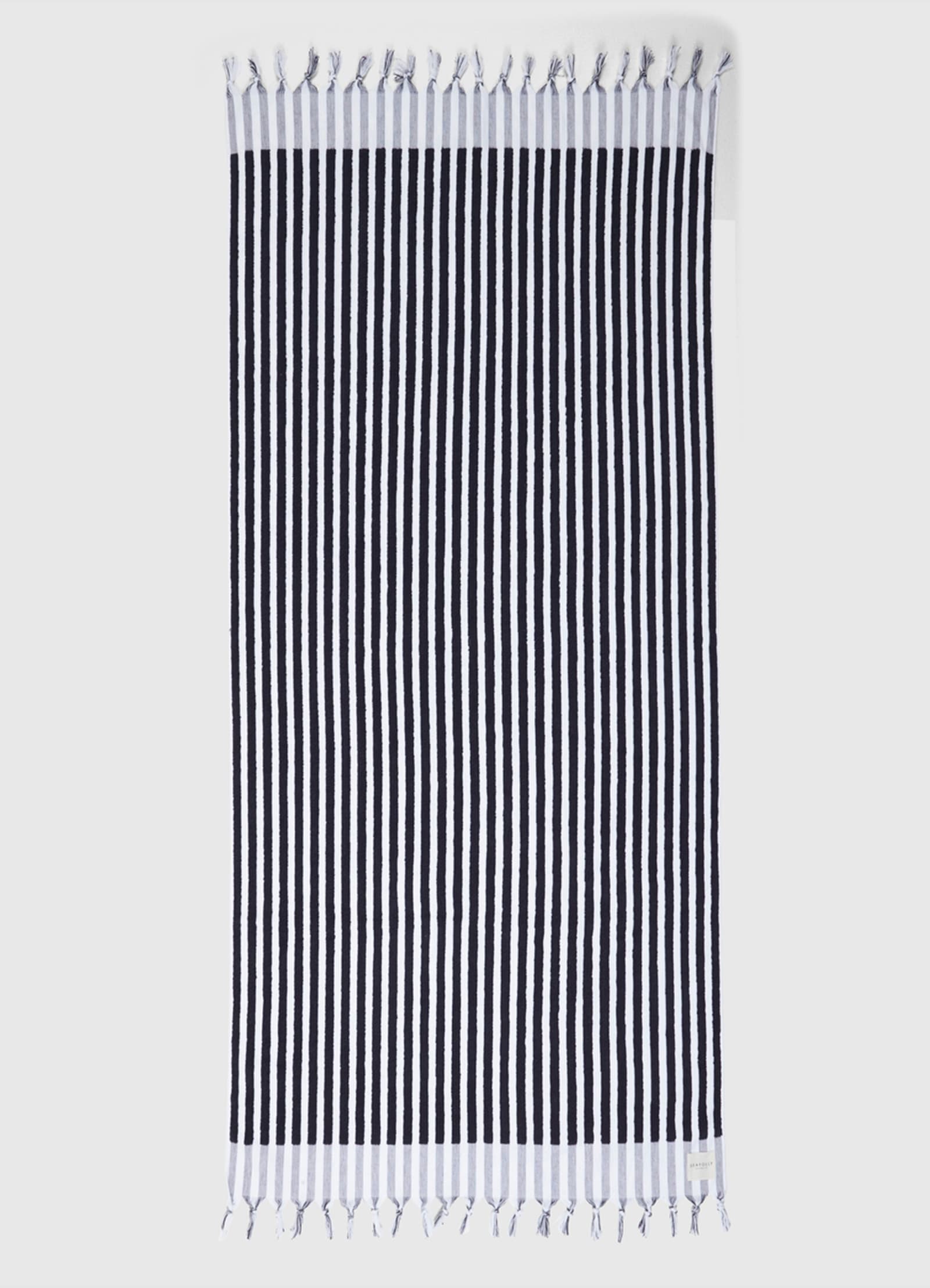 Marina Stripe Towel - True Navy - True Navy view 2