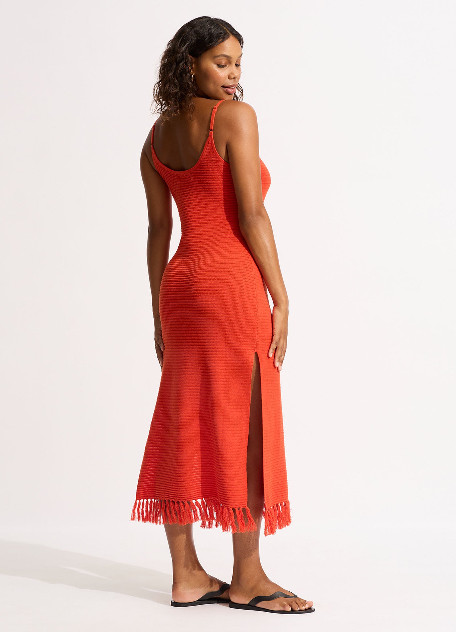 Maxi Knit Cover Up - Tamarillo - Tamarillo view 2
