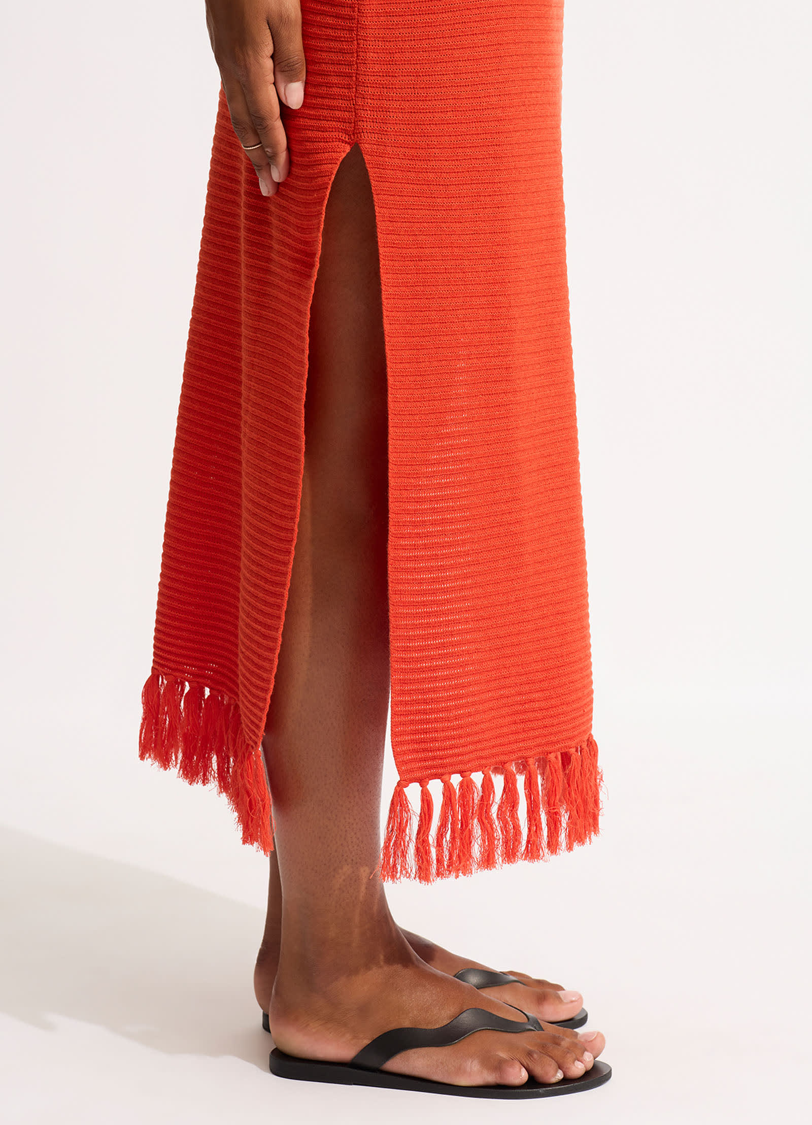 Maxi Knit Cover Up - Tamarillo - Tamarillo view 4