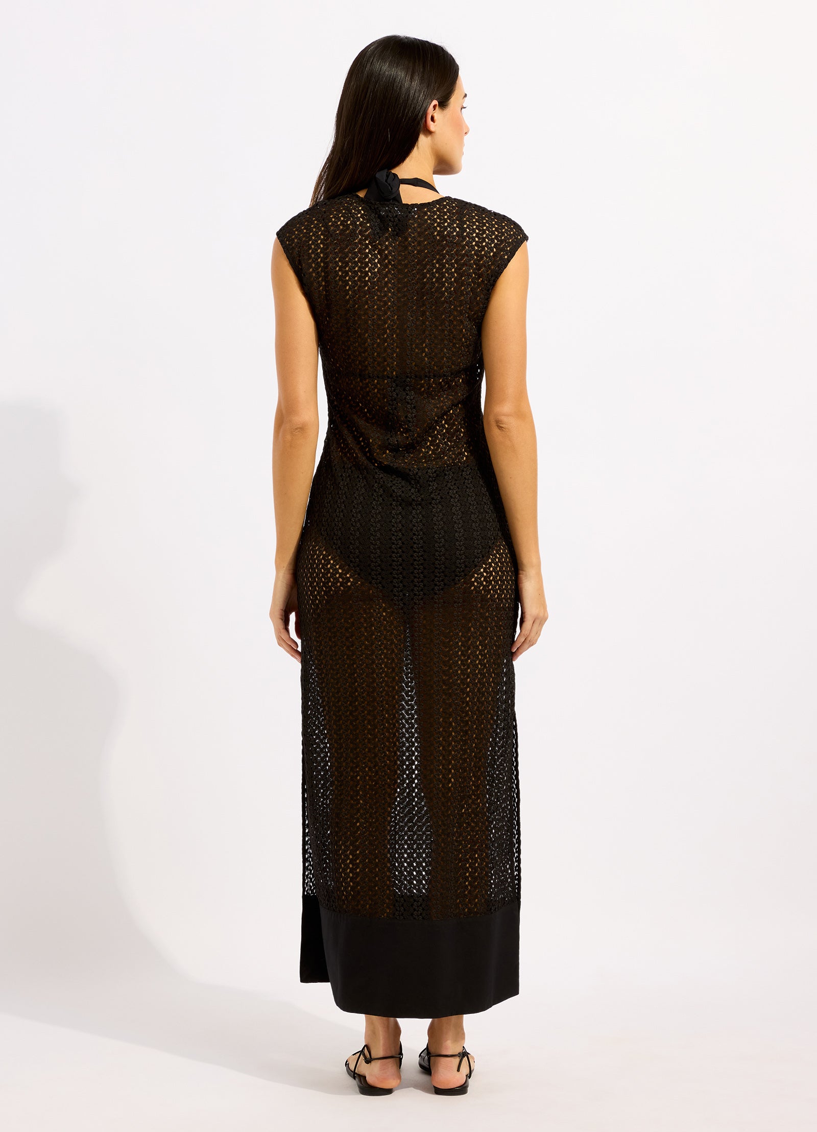 Maxi Tank Dress - Black view 3