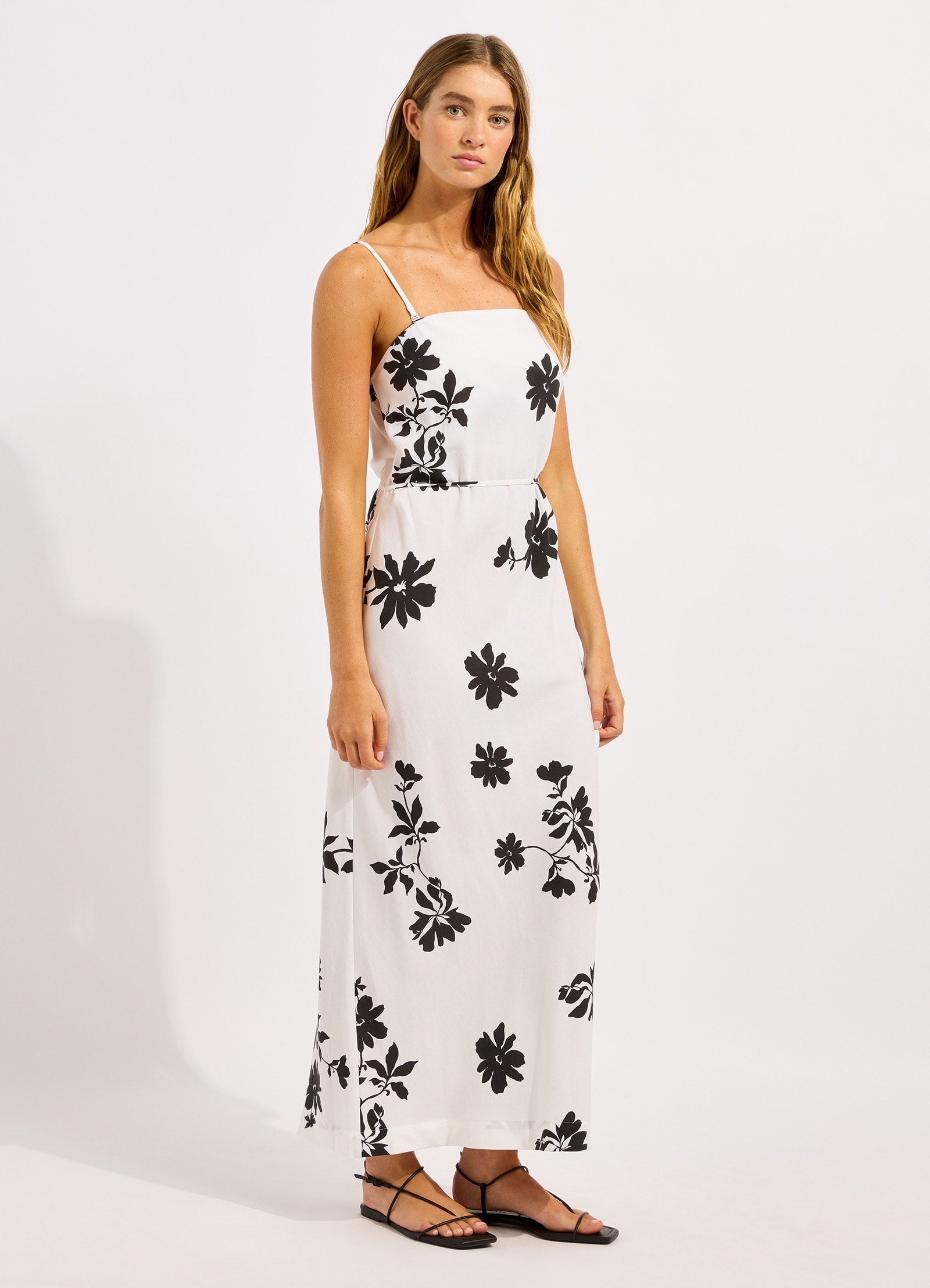 Mayflower Bias Cut Column Maxi Dress - White view 2