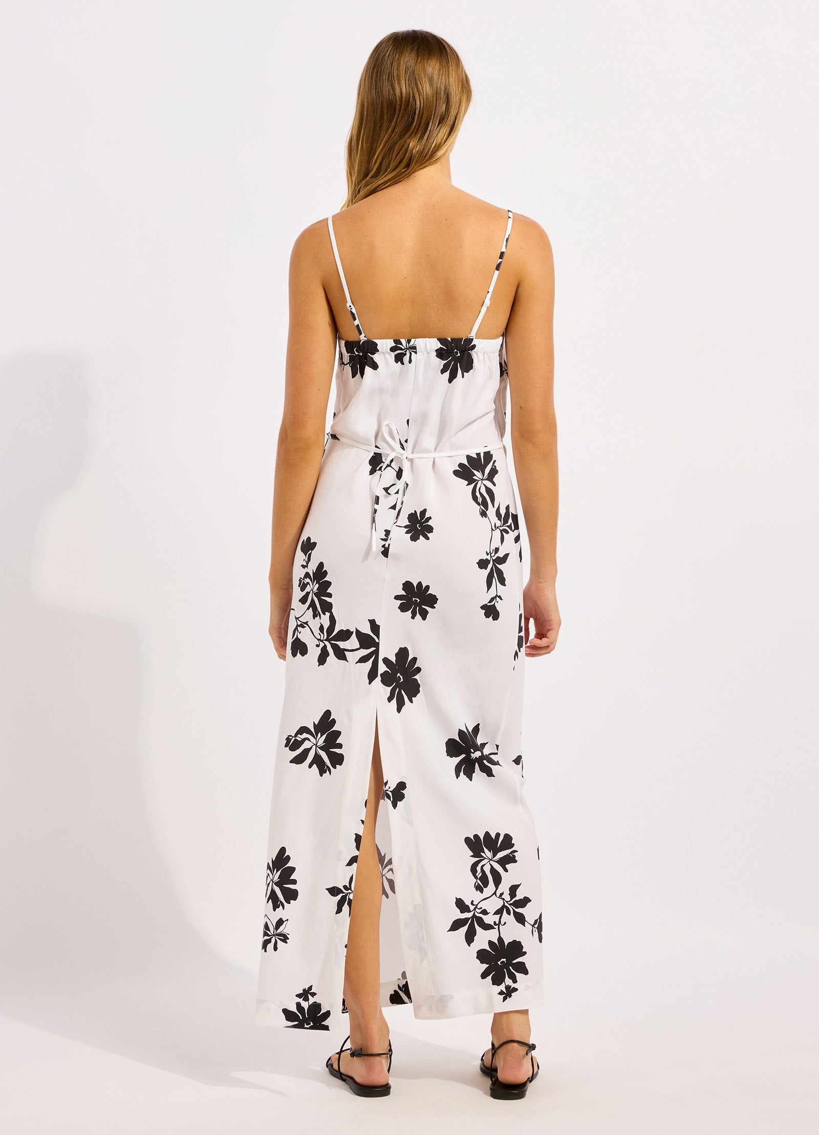 Mayflower Bias Cut Column Maxi Dress - White view 3