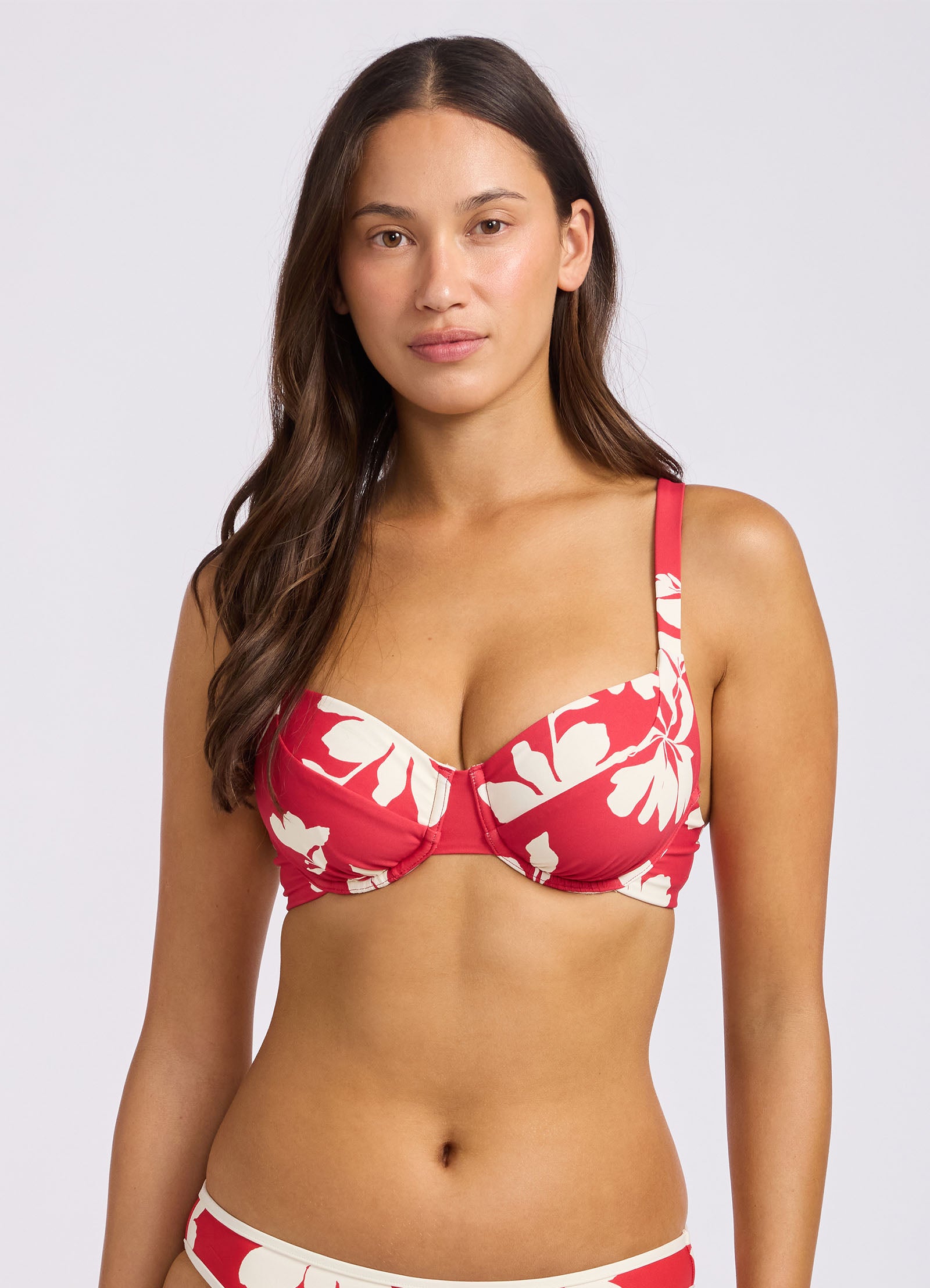 Mayflower DD Cup Underwire Bikini Top - Cosmo Red view 2