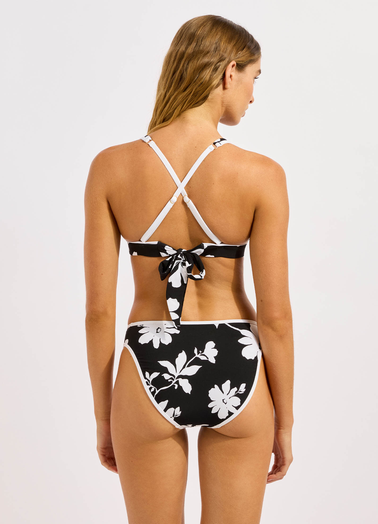 Mayflower High Leg Bikini Bottom - Black view 4
