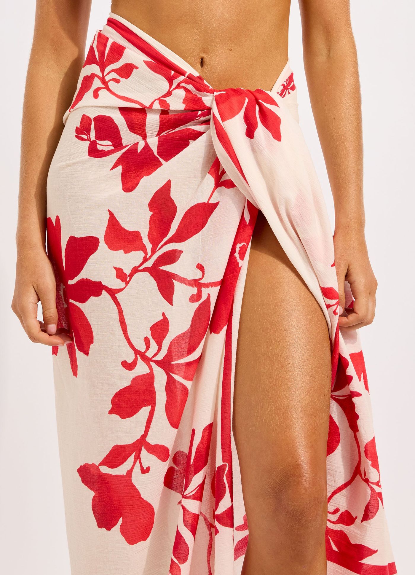 Mayflower Sarong - Ecru/Cosmo view 3