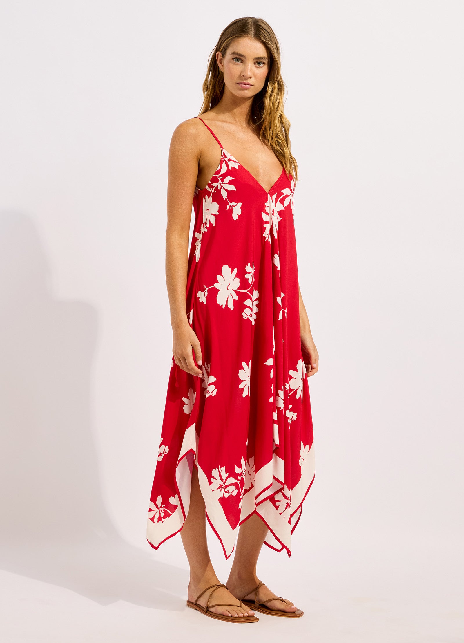 Mayflower Scarf Dress - Cosmo Red view 2