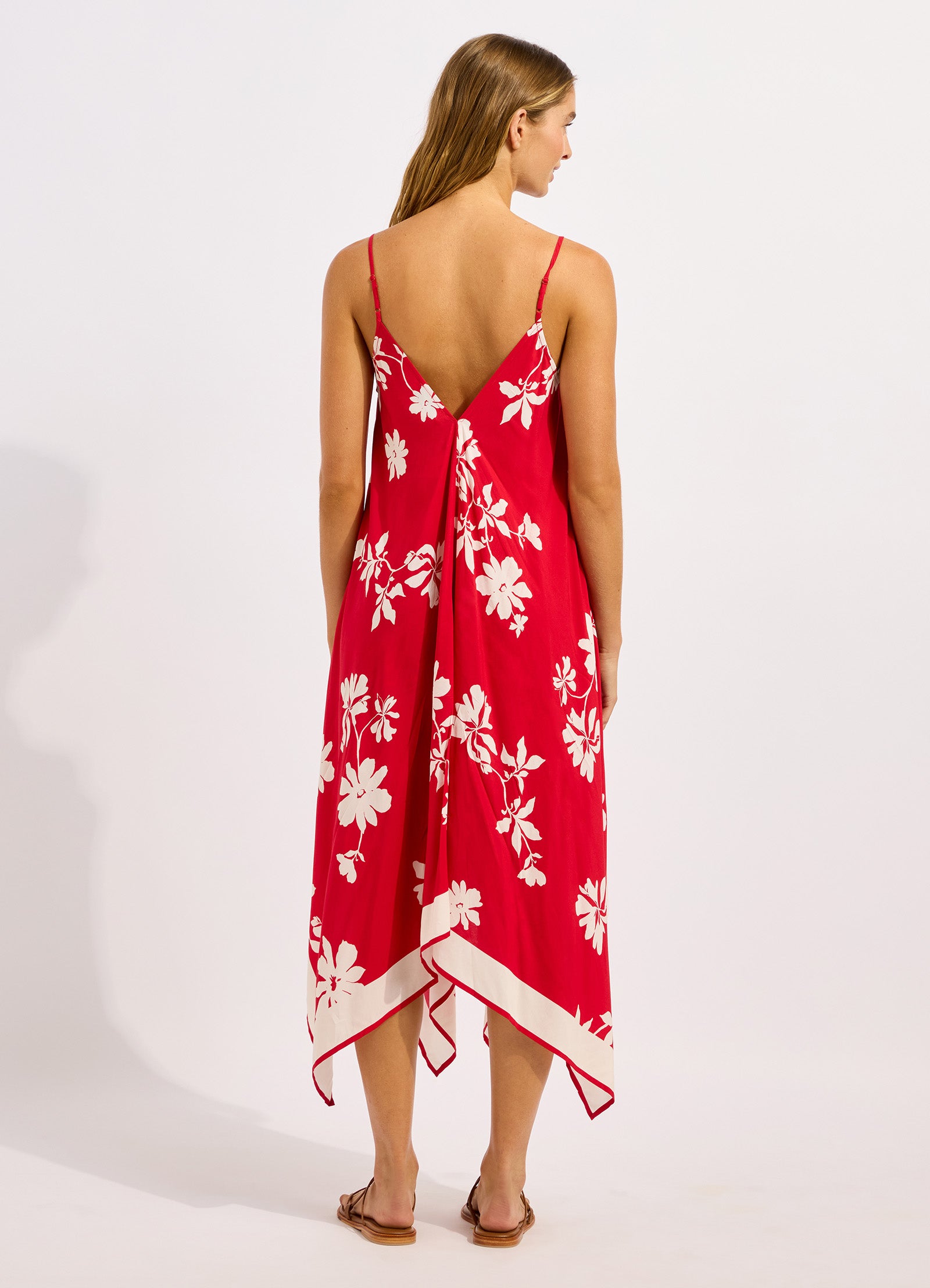 Mayflower Scarf Dress - Cosmo Red view 3