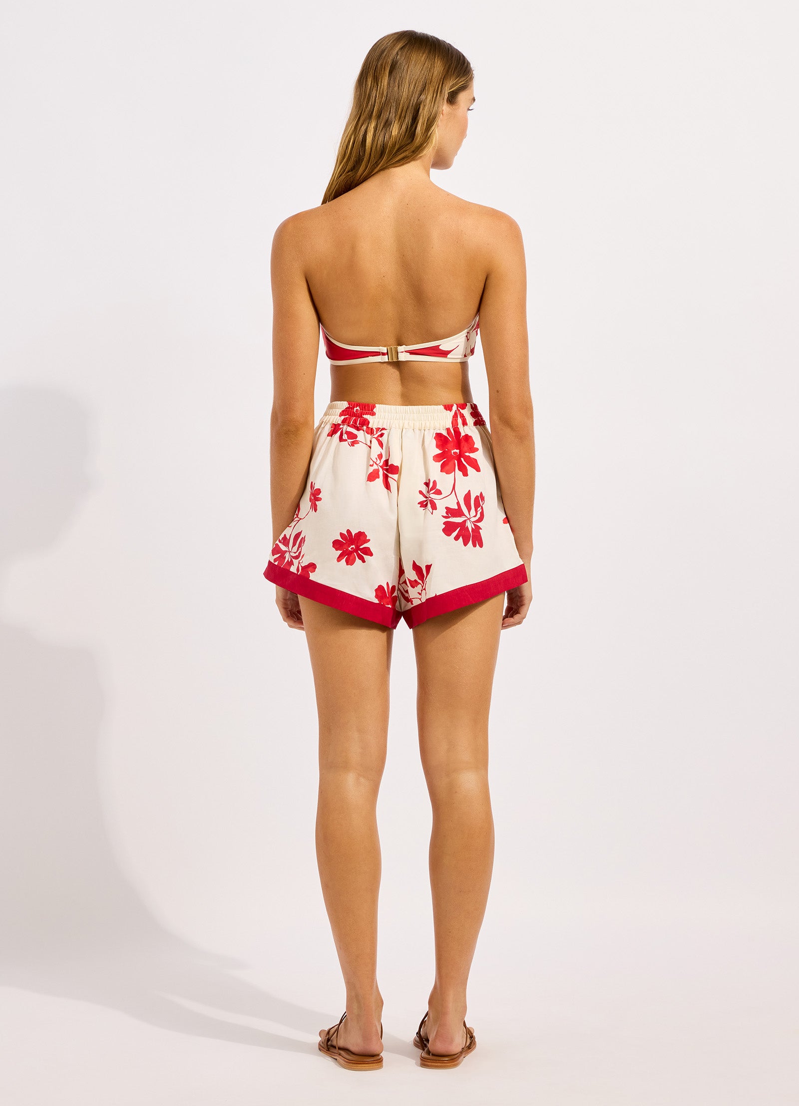 Mayflower Tailored Short - Ecru/Cosmo view 4