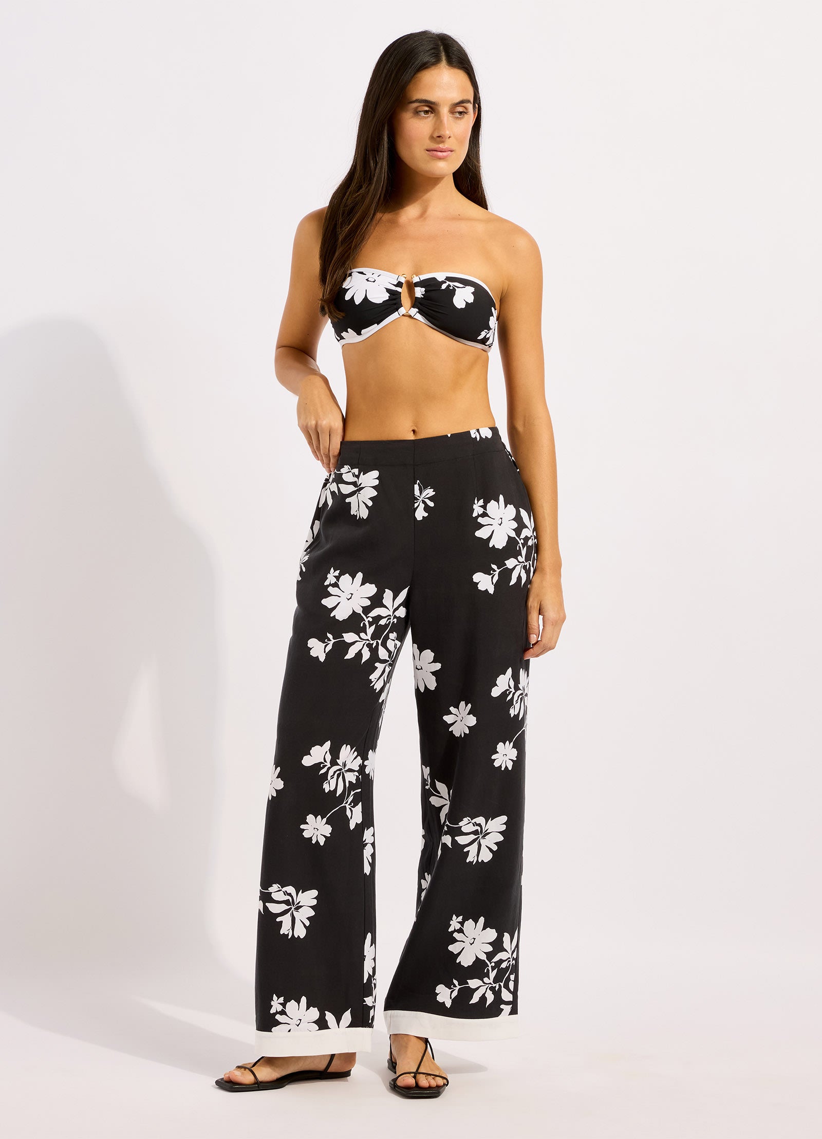 Mayflower Tailored Wide Leg Pant - Black