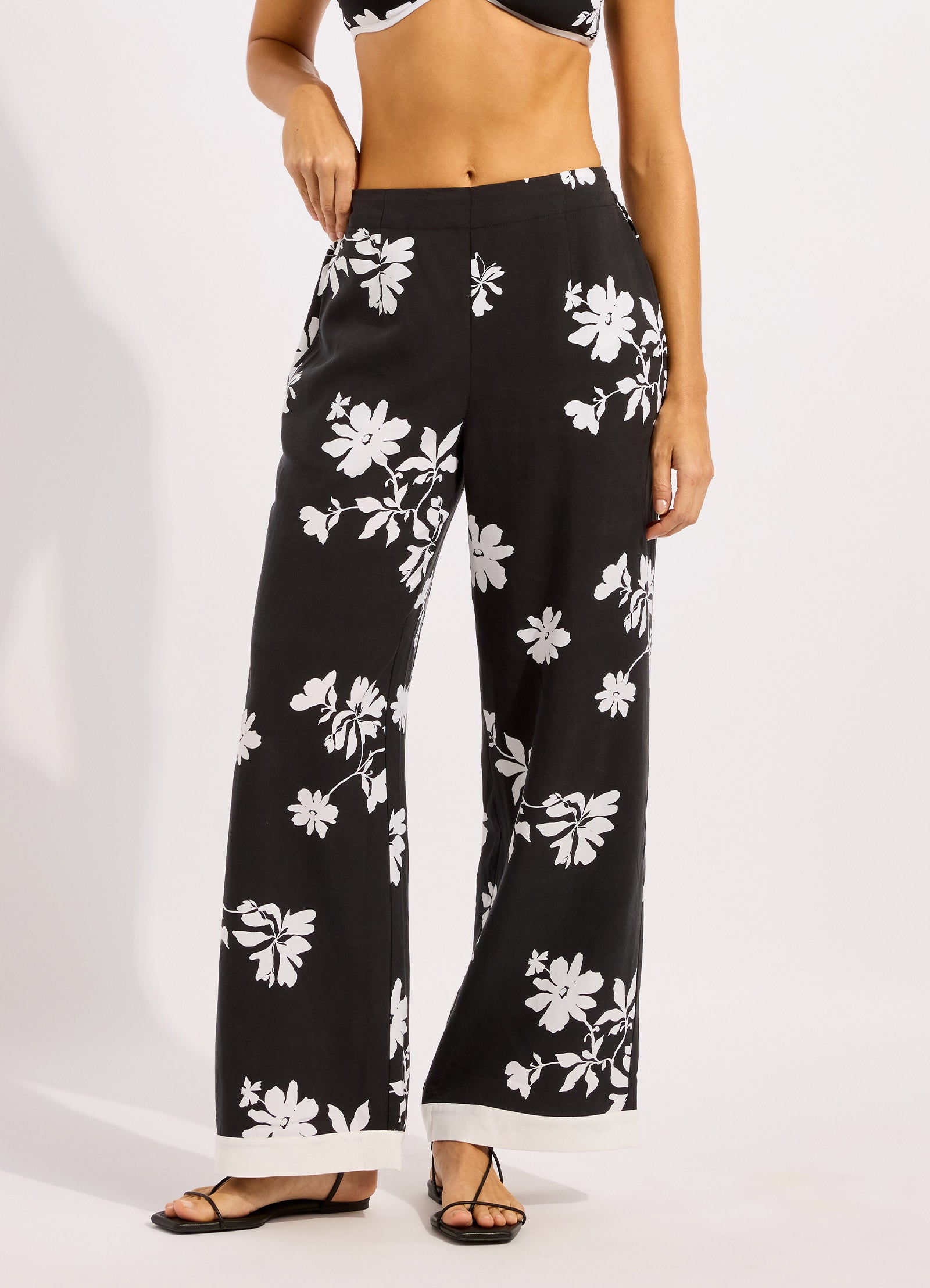 Mayflower Tailored Wide Leg Pant - Black view 2