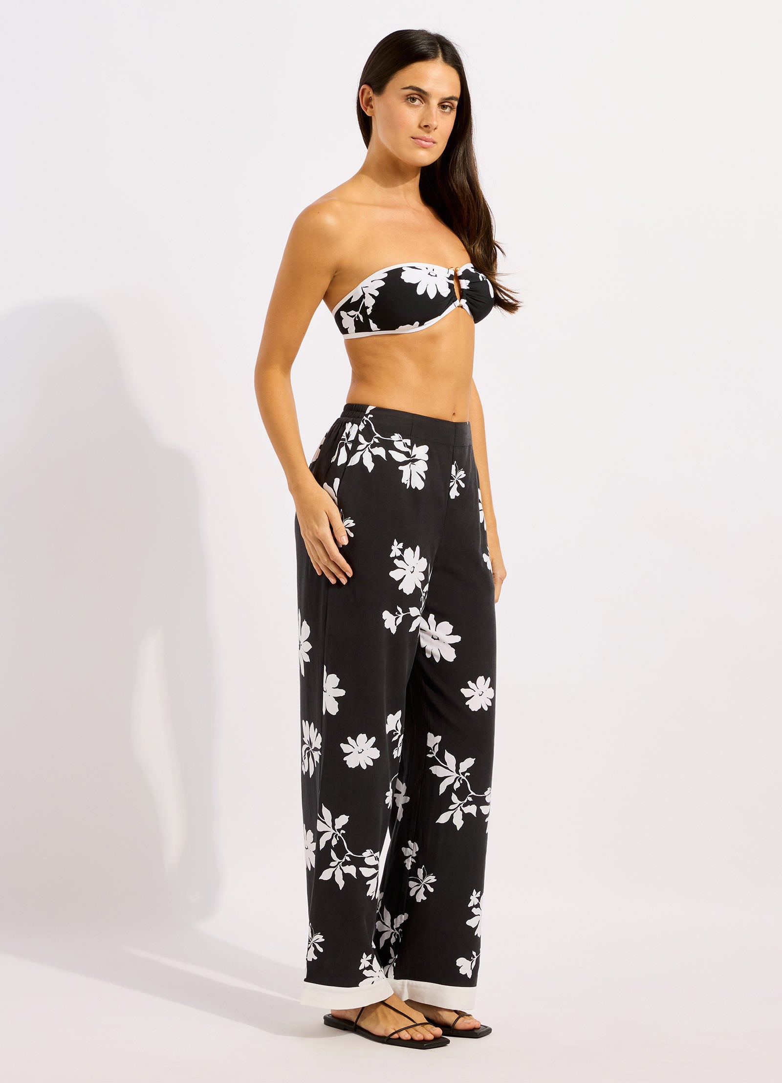 Mayflower Tailored Wide Leg Pant - Black view 3