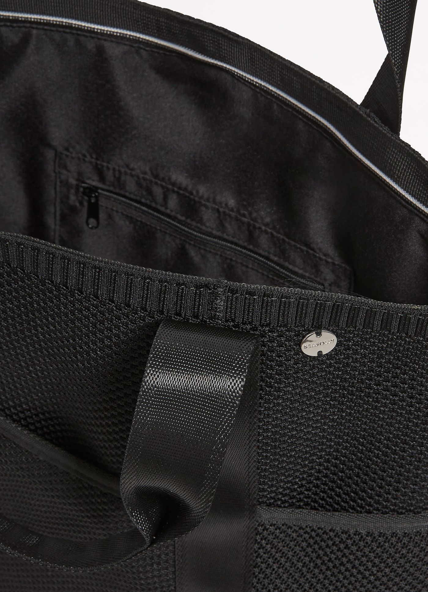 Mesh Carry All Tote - Black - Black view 5