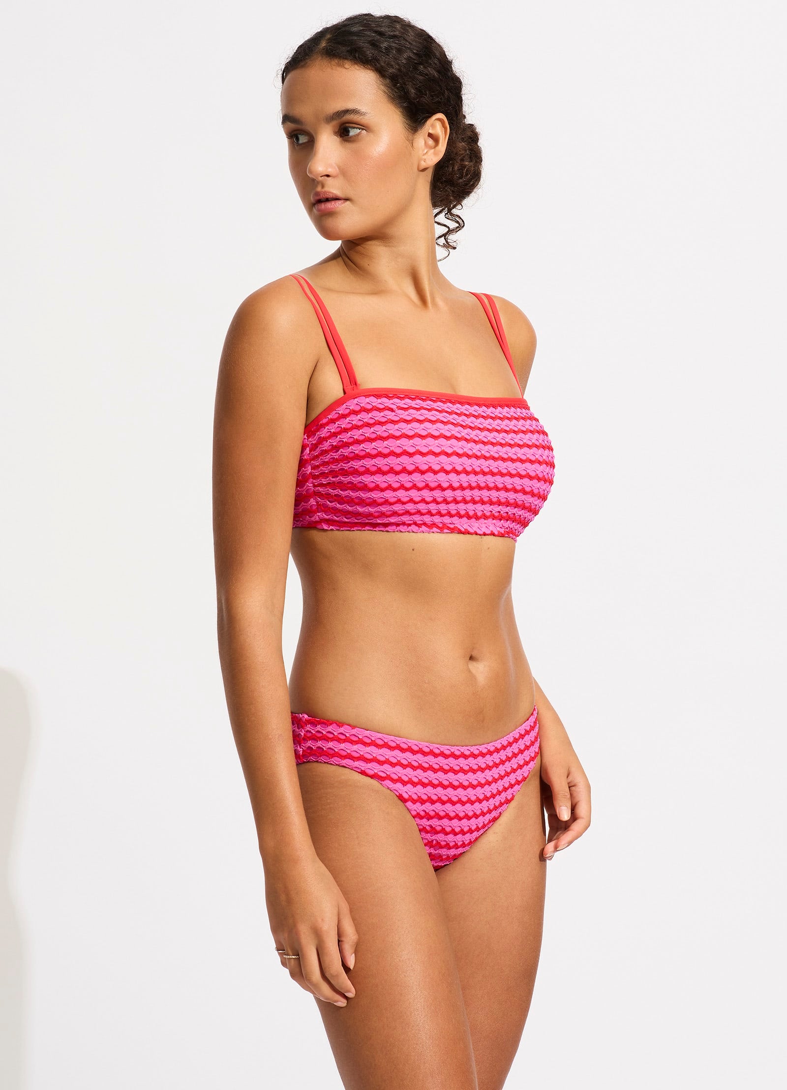 Mesh Effect DD Tank Bikini Top - Chilli Red - Chilli Red view 3