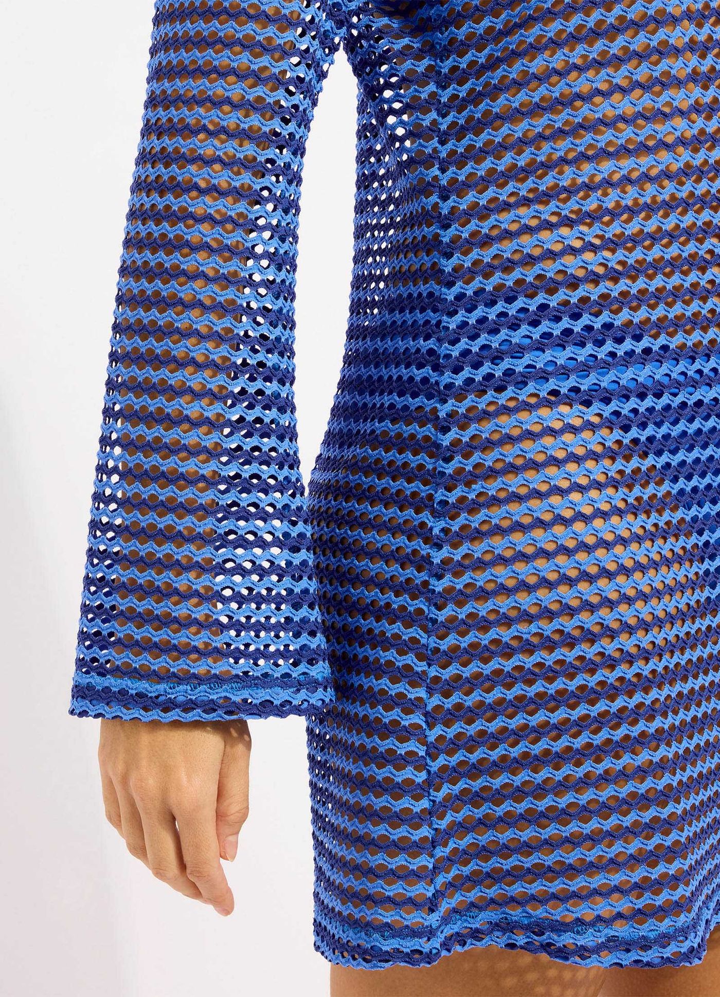 Mesh Effect Kaftan - Sapphire view 4