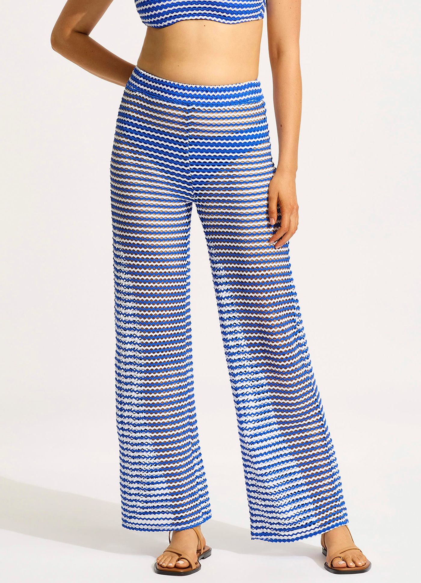 Mesh Effect Pant - Azure - Azure view 2