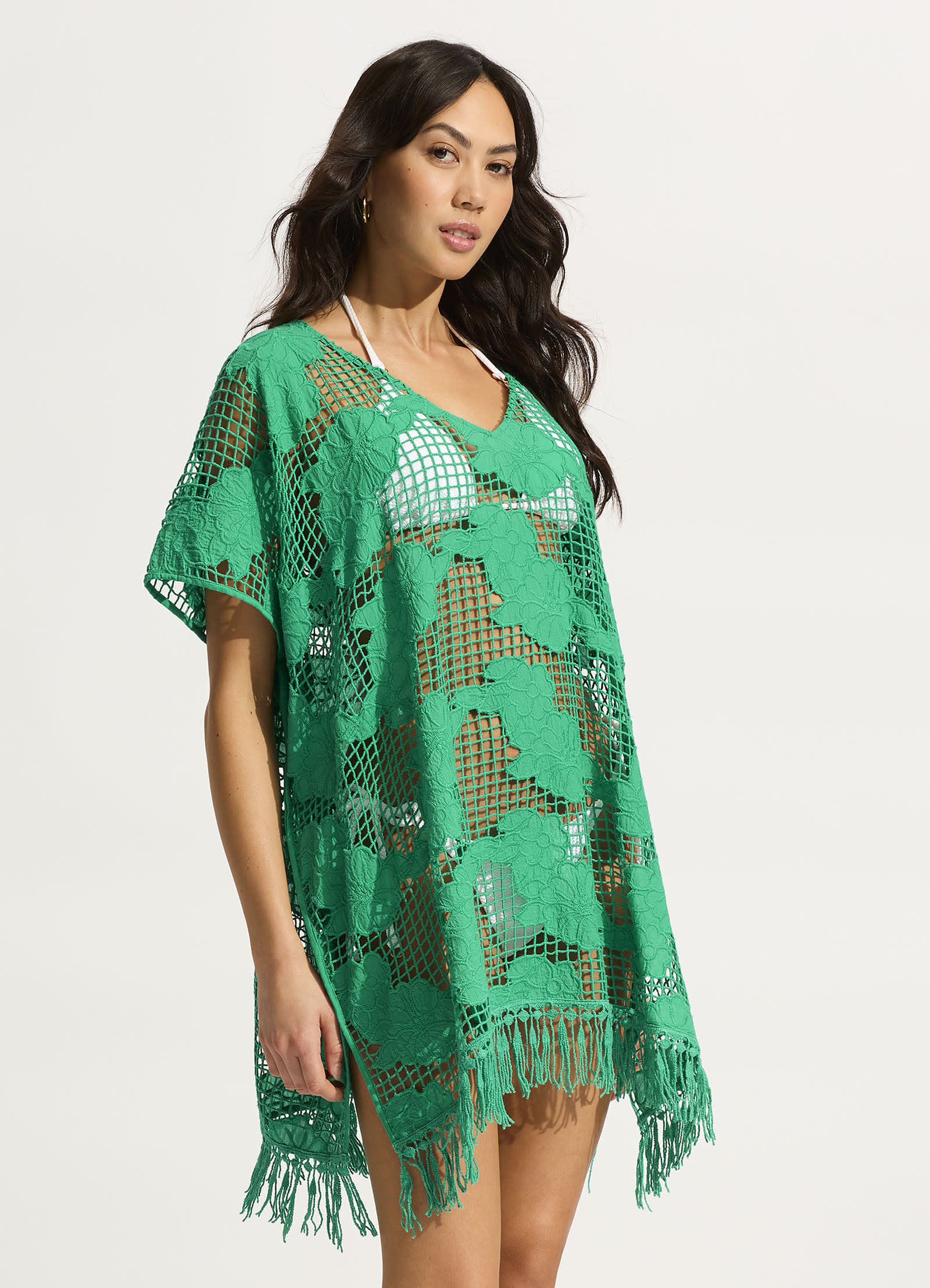 Mesh Kaftan - Jade - Jade view 2
