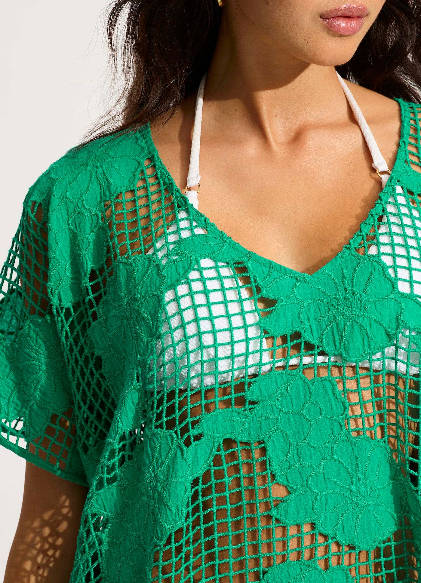 Mesh Kaftan - Jade - Jade view 4