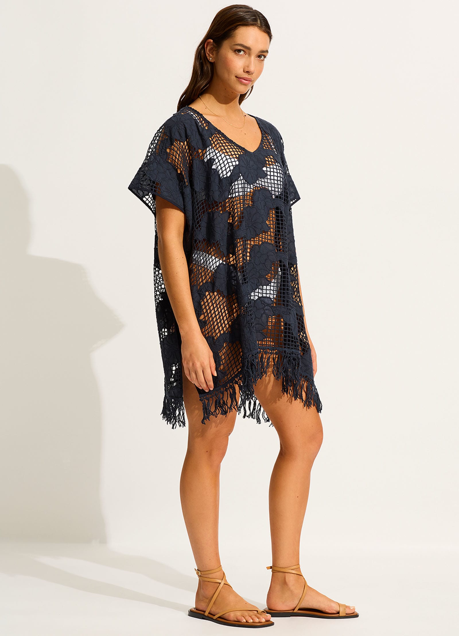 Mesh Kaftan - True Navy - True Navy view 2