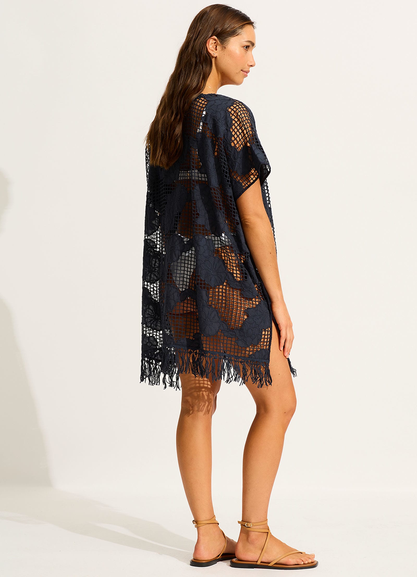 Mesh Kaftan - True Navy - True Navy view 3
