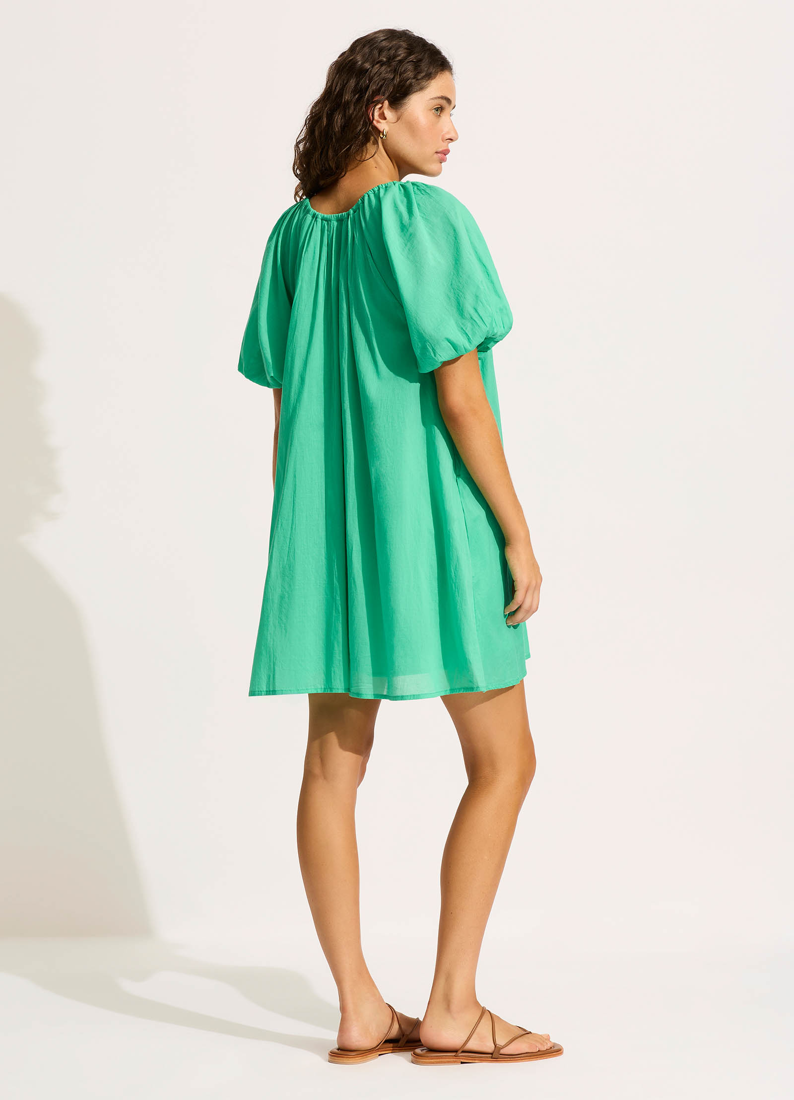 Mini Babydoll Dress - Jade - Jade view 3