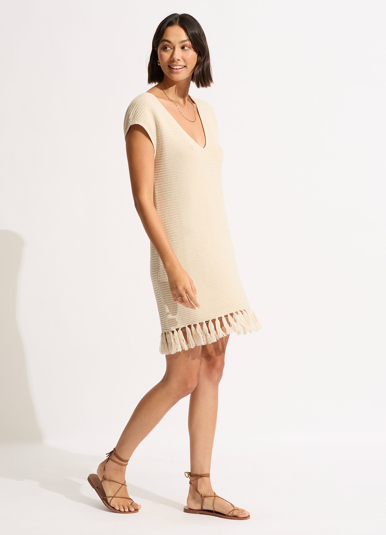 Mini Knit Cover Up - Natural - Natural view 2
