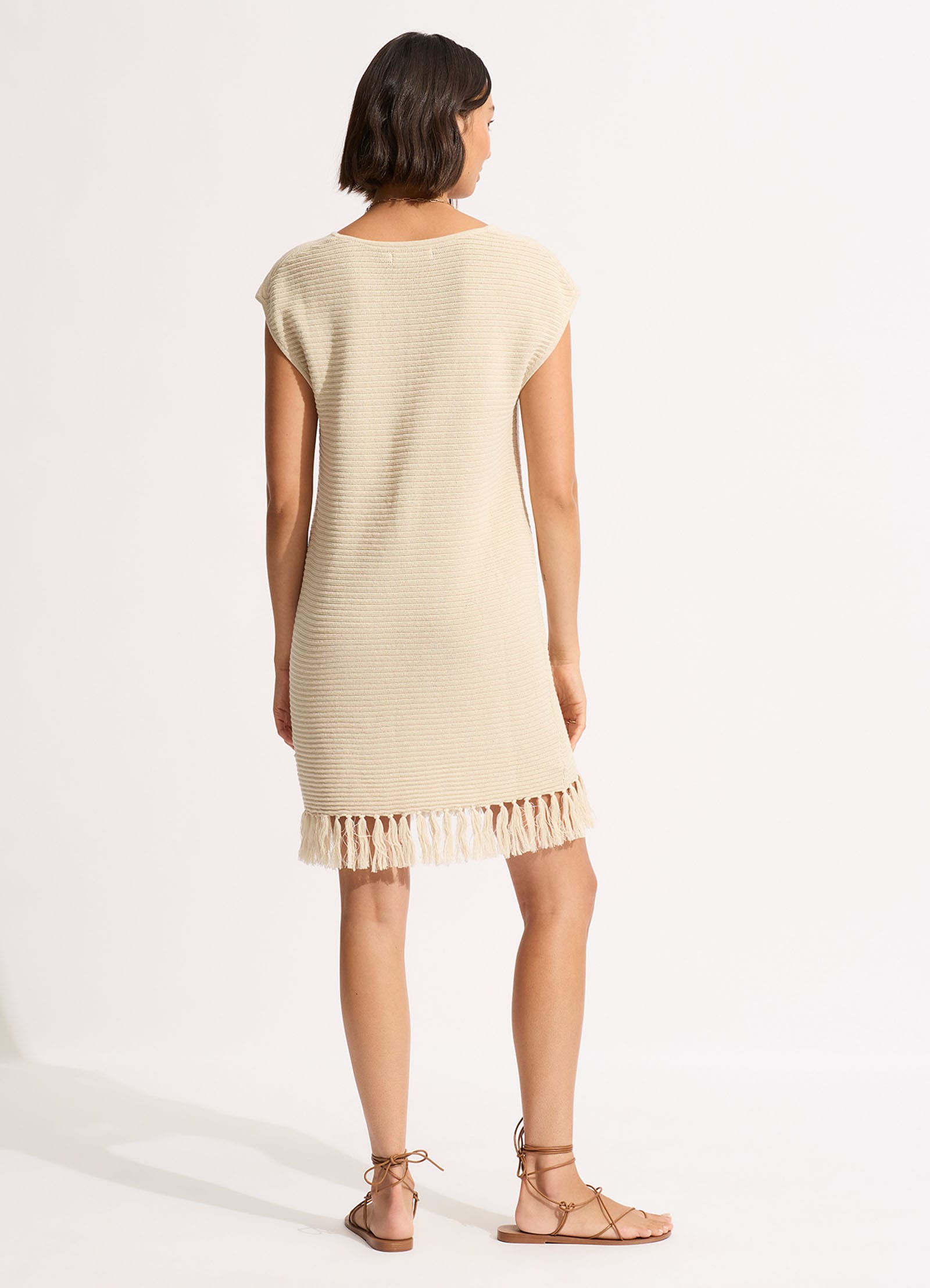 Mini Knit Cover Up - Natural - Natural view 3