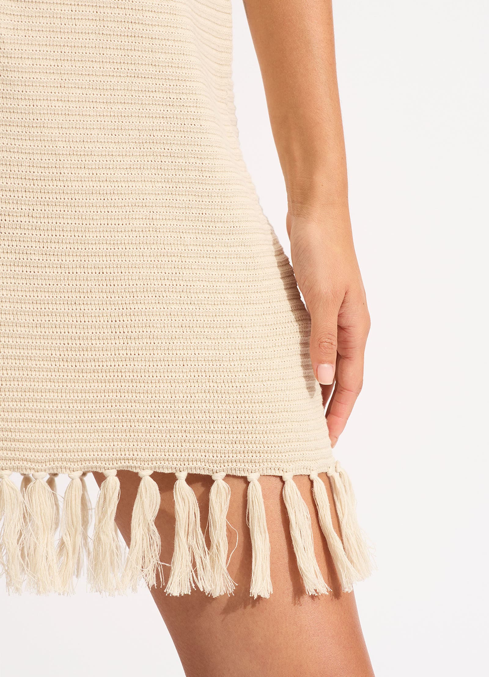 Mini Knit Cover Up - Natural - Natural view 4