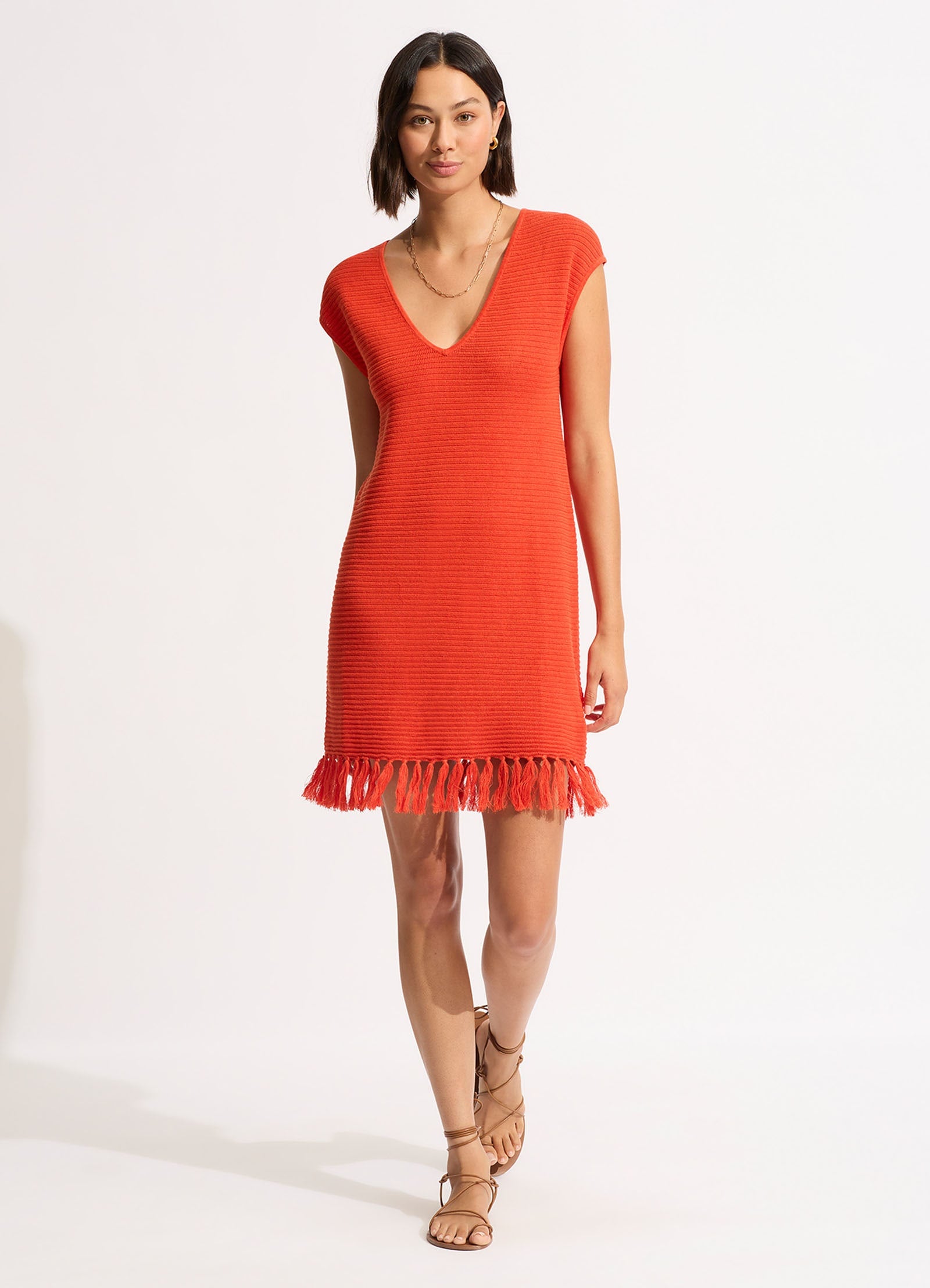Mini Knit Cover Up - Tamarillo - Tamarillo