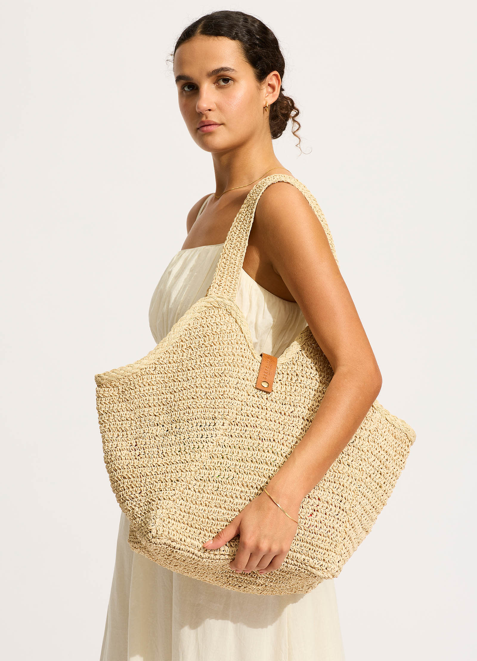 Mirage Woven Tote Bag - Natural - Natural