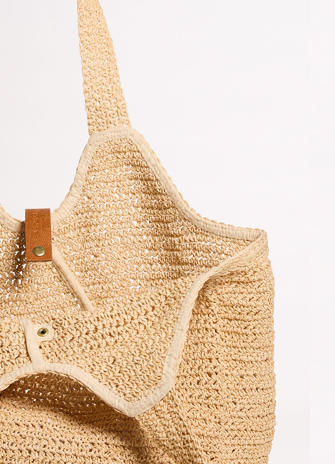 Mirage Woven Tote Bag - Natural - Natural view 2