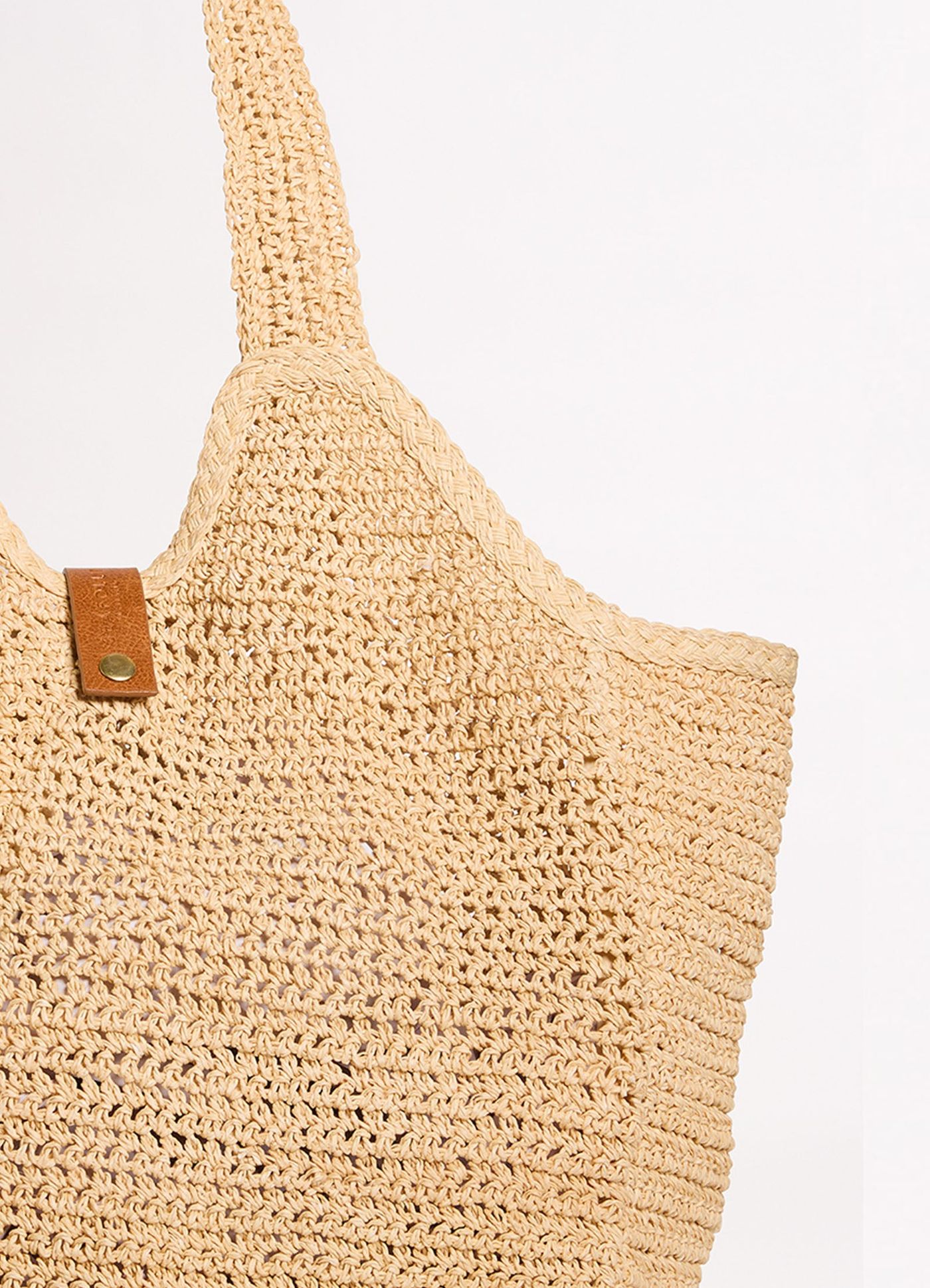 Mirage Woven Tote Bag - Natural - Natural view 3