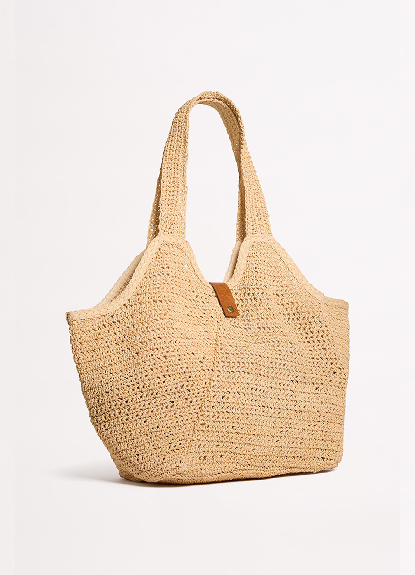 Mirage Woven Tote Bag - Natural - Natural view 4
