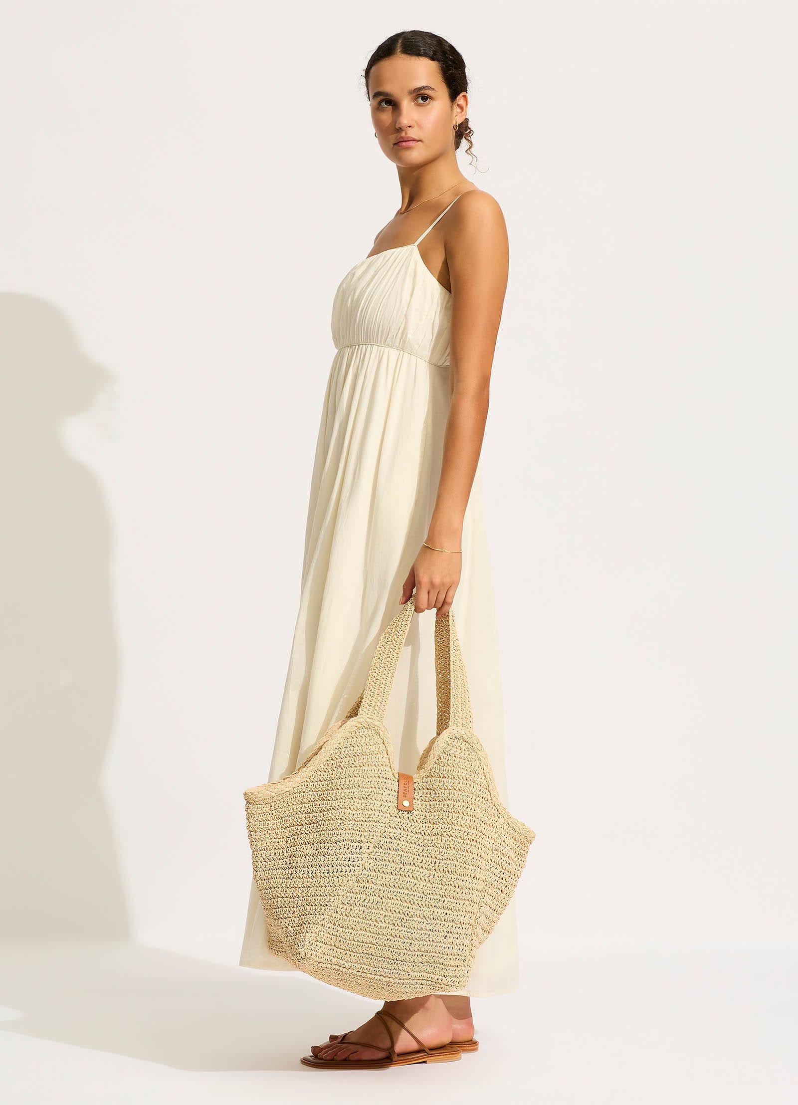 Mirage Woven Tote Bag - Natural - Natural view 5