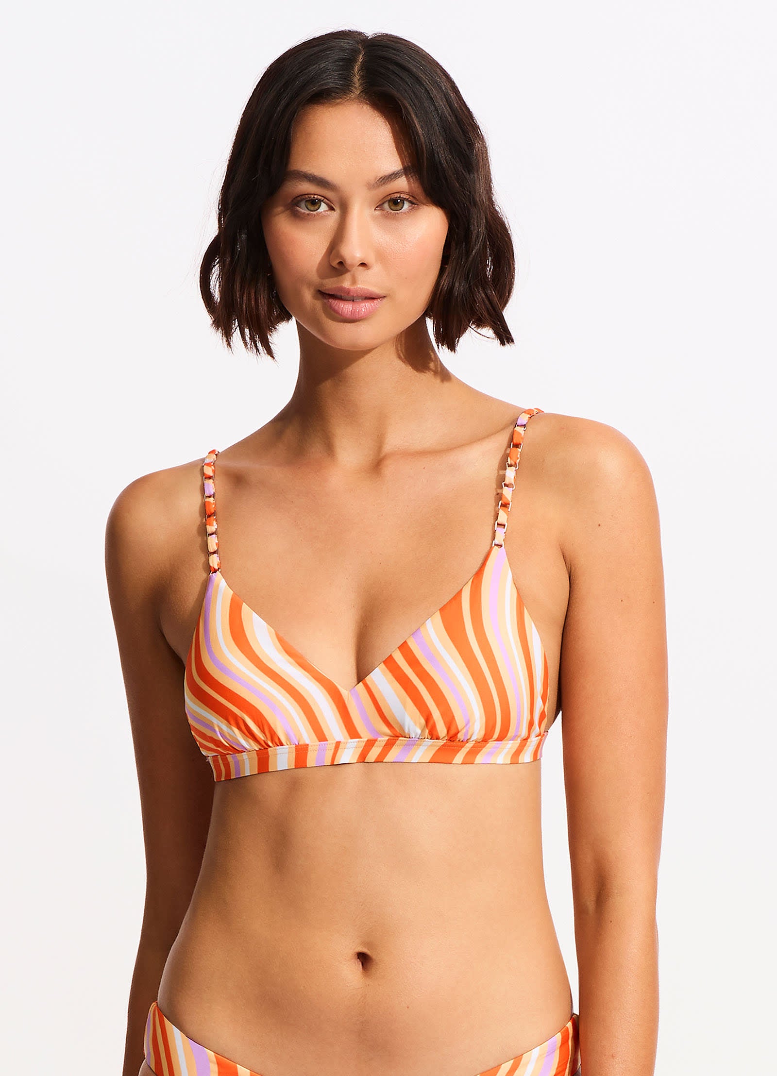 Mod Squad FixedTri Bra - Mandarin - Mandarin view 2