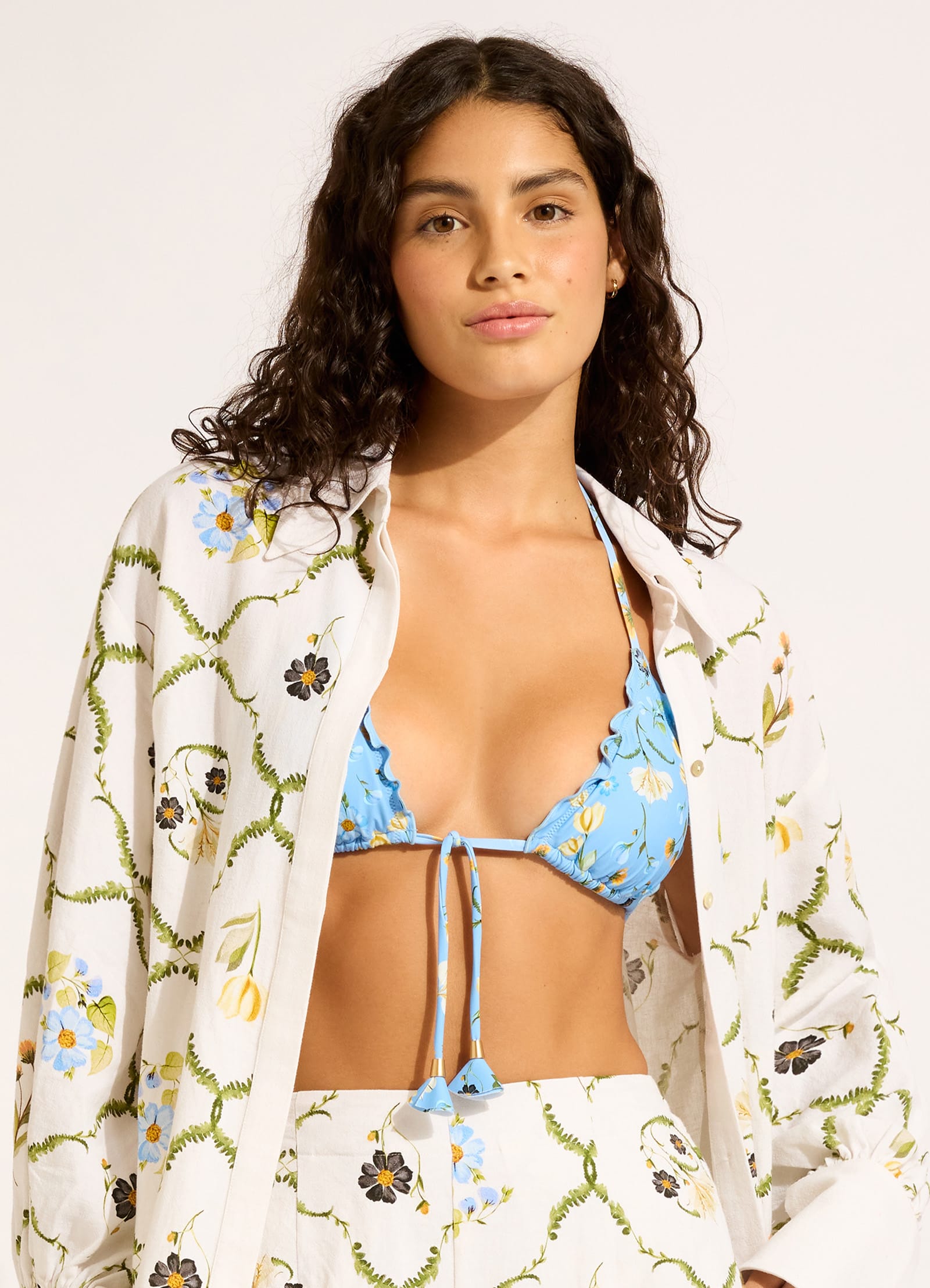 Modern Romance Bishop Sleeve Shirt - White view 2