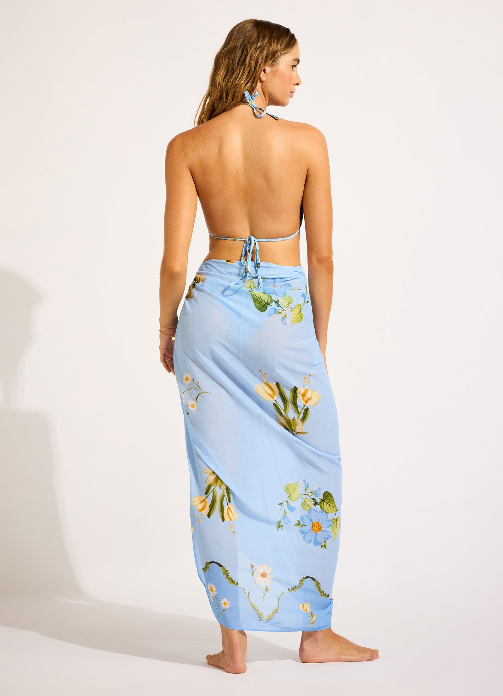 Modern Romance Sarong - Powder Blue view 3