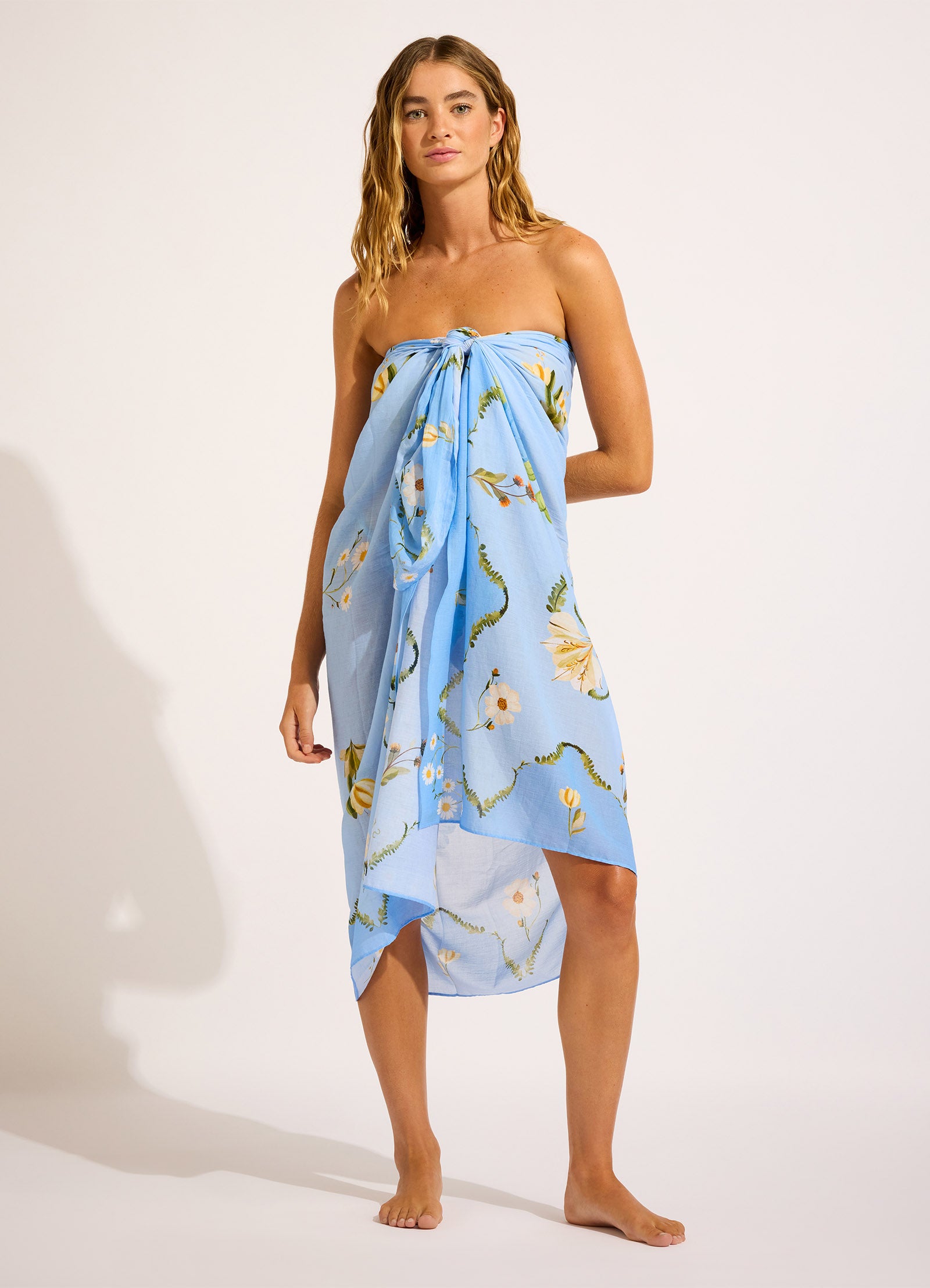 Modern Romance Sarong - Powder Blue view 5