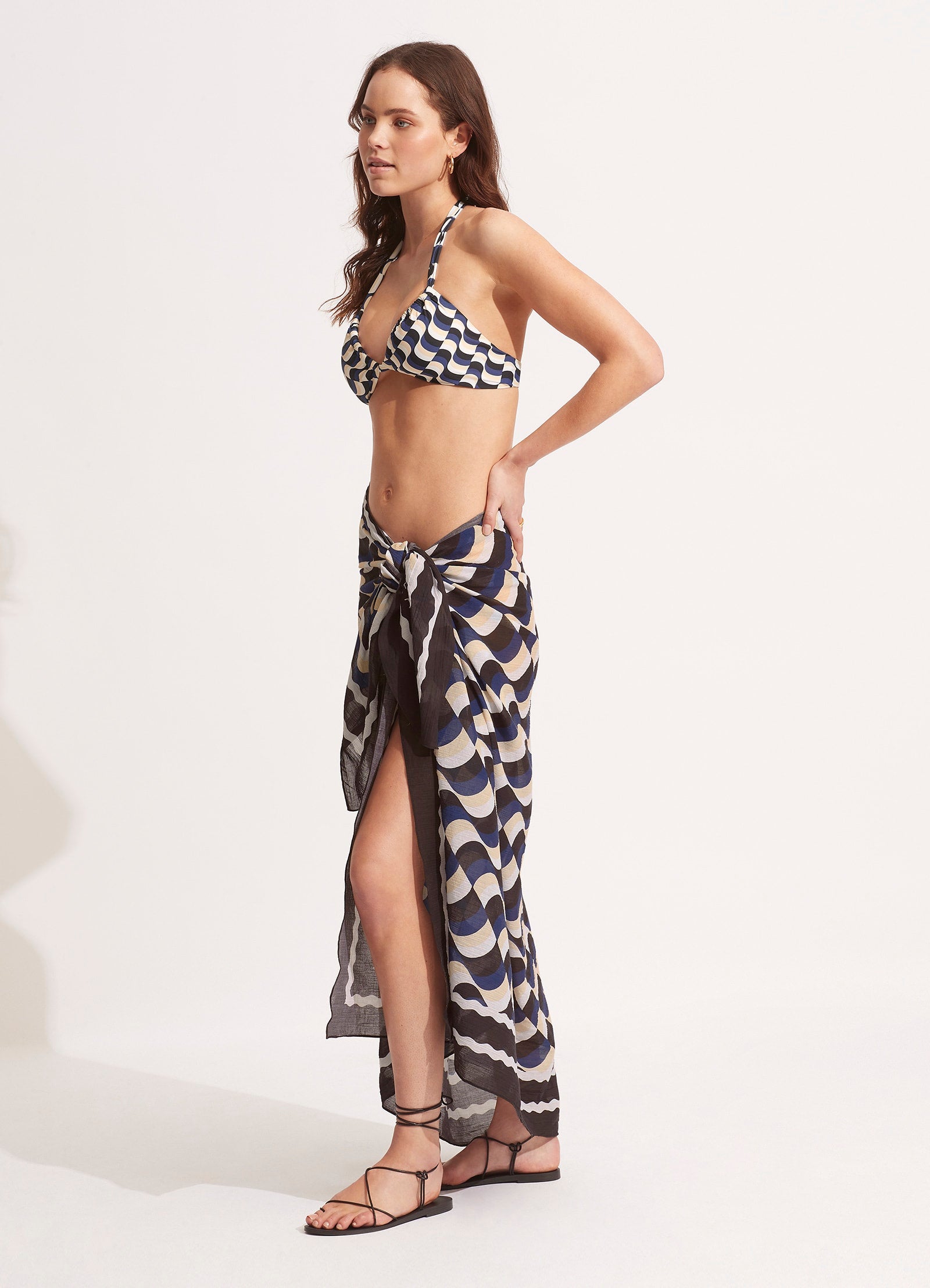 Modern Take Sarong - Black - Black view 2