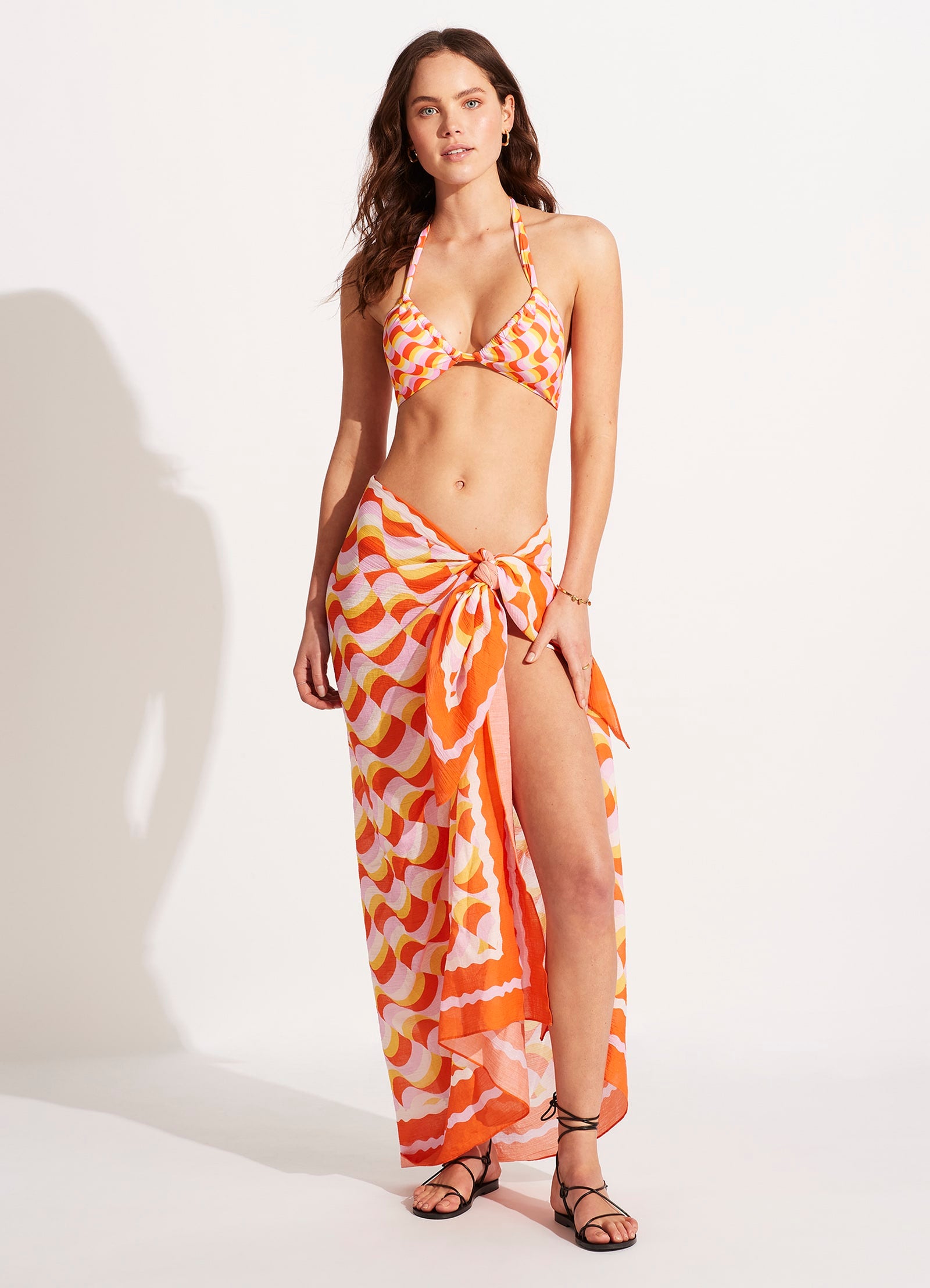 Modern Take Sarong - Mandarin - Mandarin view 2