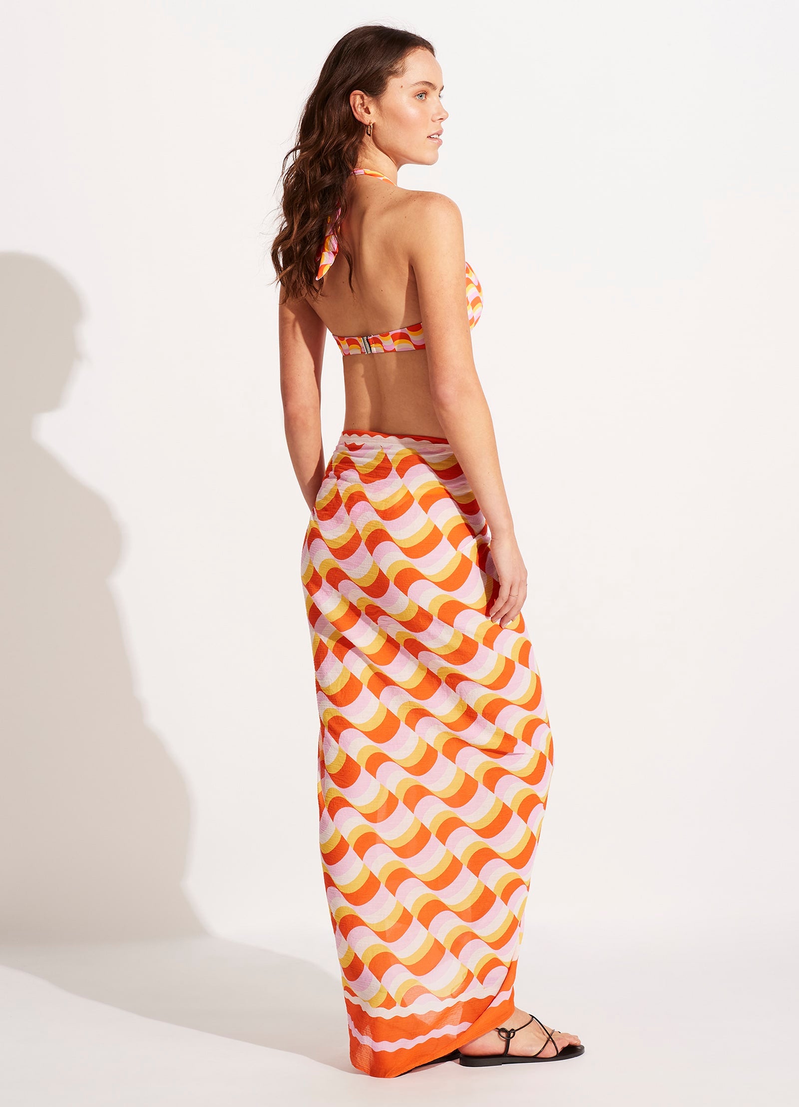 Modern Take Sarong - Mandarin - Mandarin view 4